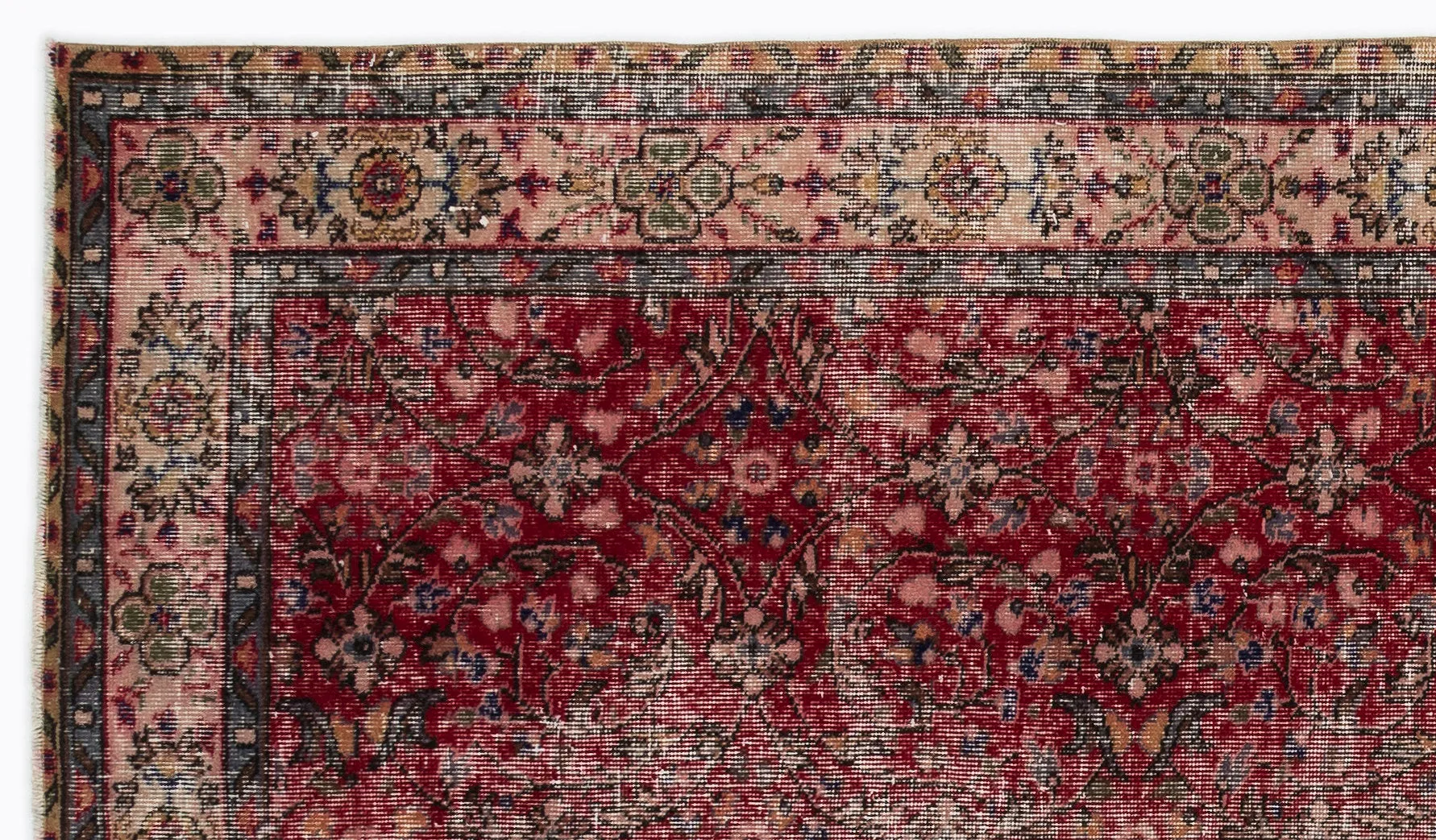 Retro Design Naturel Over Dyed Vintage Rug 4'11'' x 8'8'' ft 150 x 263 cm