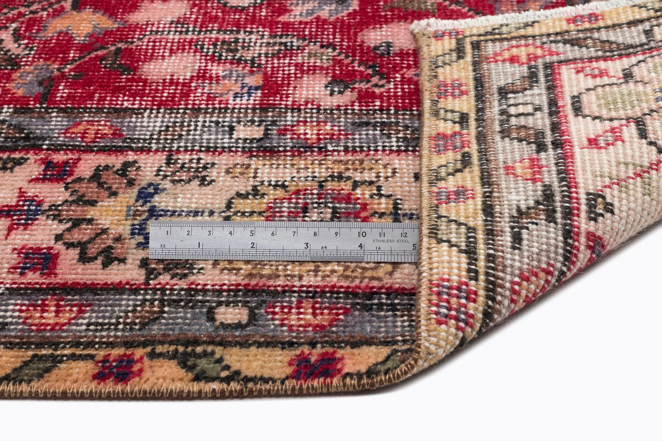 Retro Design Naturel Over Dyed Vintage Rug 4'11'' x 8'8'' ft 150 x 263 cm