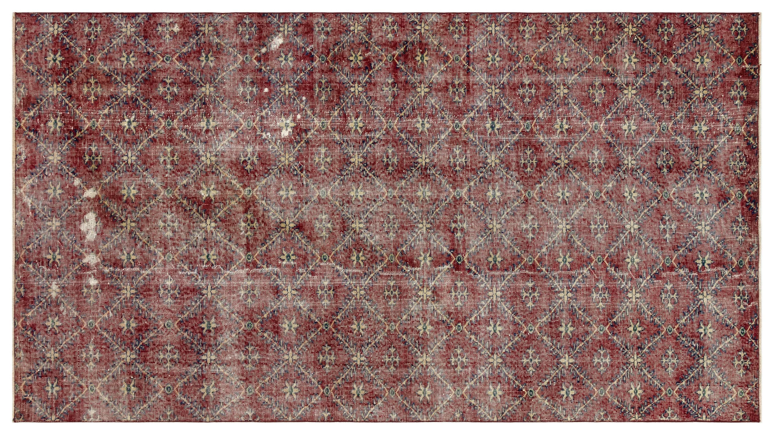 Retro Design Naturel Over Dyed Vintage Rug 4'11'' x 8'9'' ft 149 x 267 cm