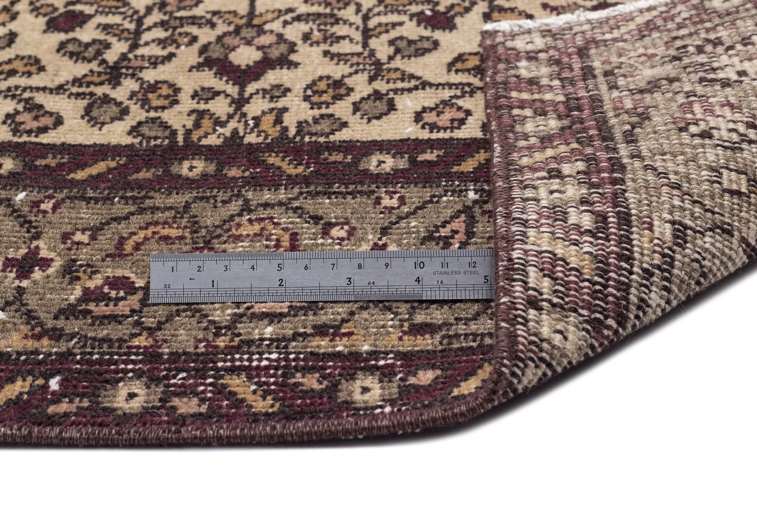 Retro Design Naturel Over Dyed Vintage Rug 4'9'' x 8'4'' ft 146 x 253 cm