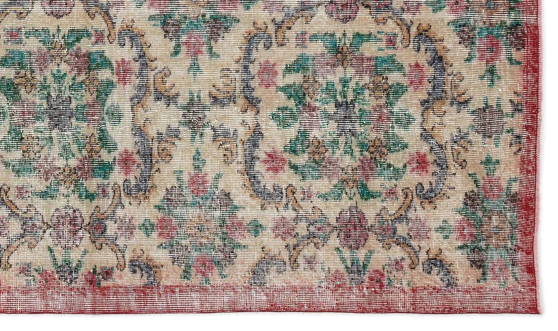 Retro Design Naturel Over Dyed Vintage Rug 5'1'' x 8'11'' ft 155 x 271 cm