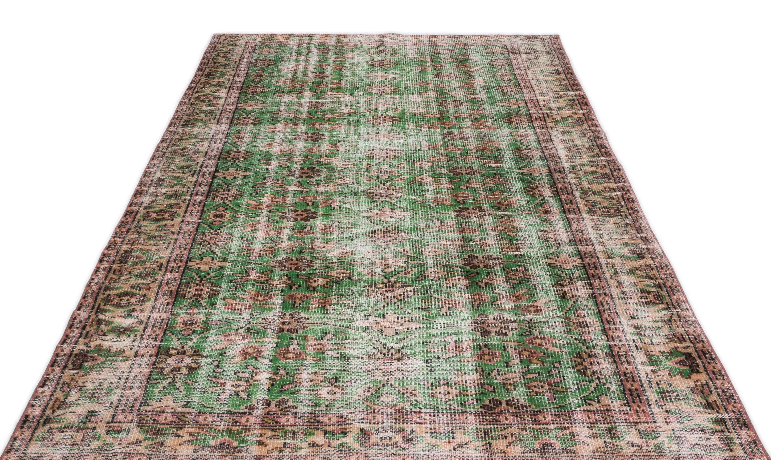 Retro Design Naturel Over Dyed Vintage Rug 5'1'' x 8'7'' ft 155 x 261 cm