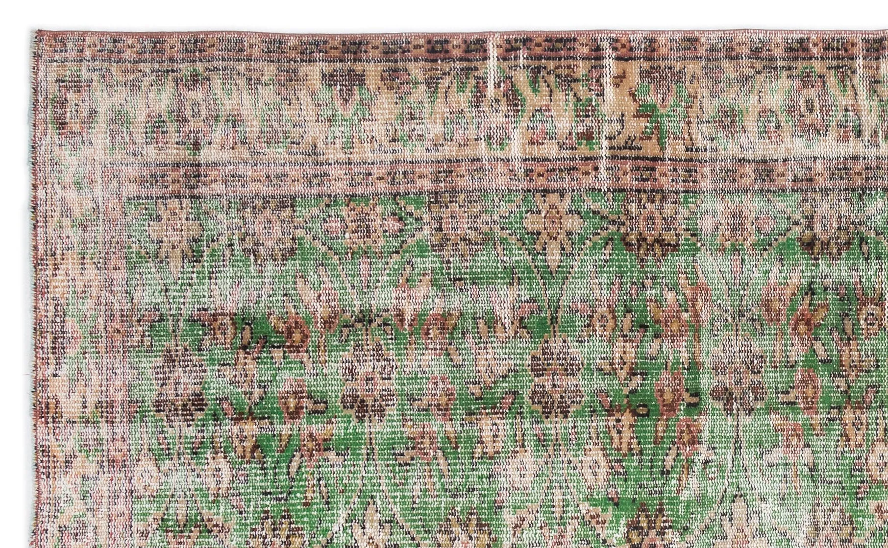 Retro Design Naturel Over Dyed Vintage Rug 5'1'' x 8'7'' ft 155 x 261 cm