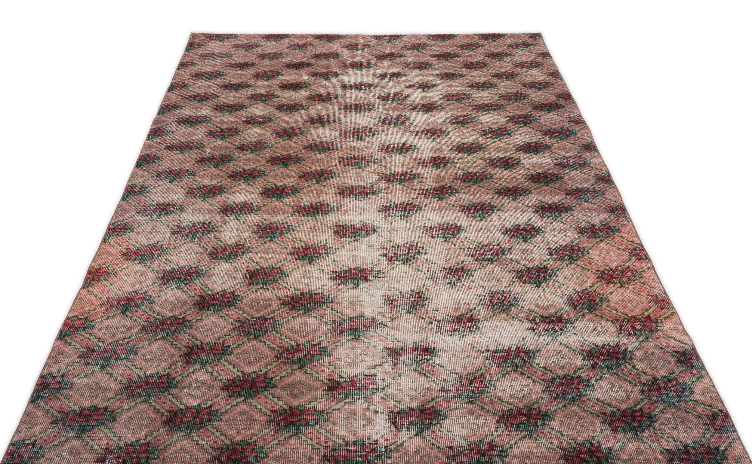 Retro Design Naturel Over Dyed Vintage Rug 5'1'' x 8'9'' ft 154 x 266 cm