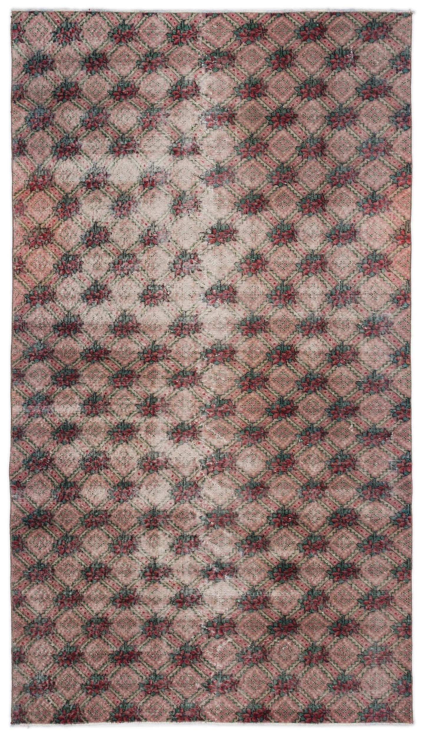 Retro Design Naturel Over Dyed Vintage Rug 5'1'' x 8'9'' ft 154 x 266 cm