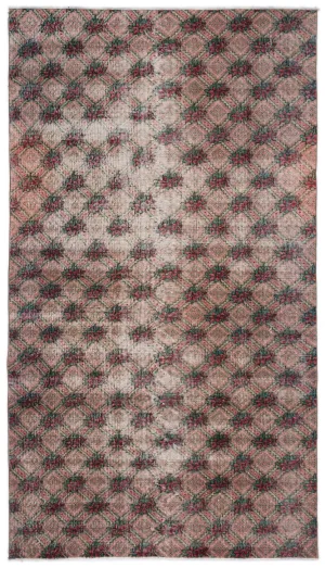Retro Design Naturel Over Dyed Vintage Rug 5'1'' x 8'9'' ft 154 x 266 cm