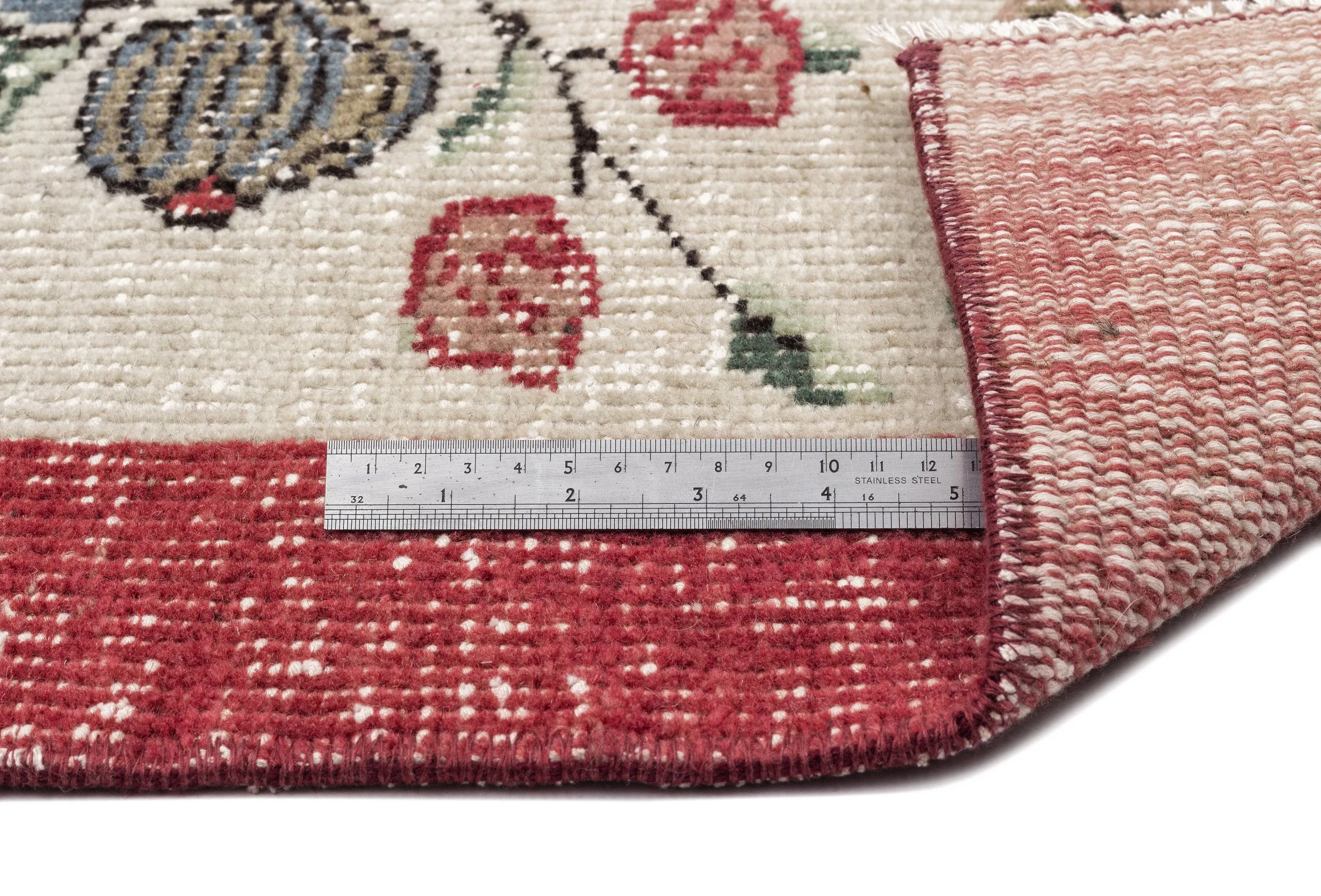 Retro Design Naturel Over Dyed Vintage Rug 5'10'' x 9'3'' ft 177 x 283 cm