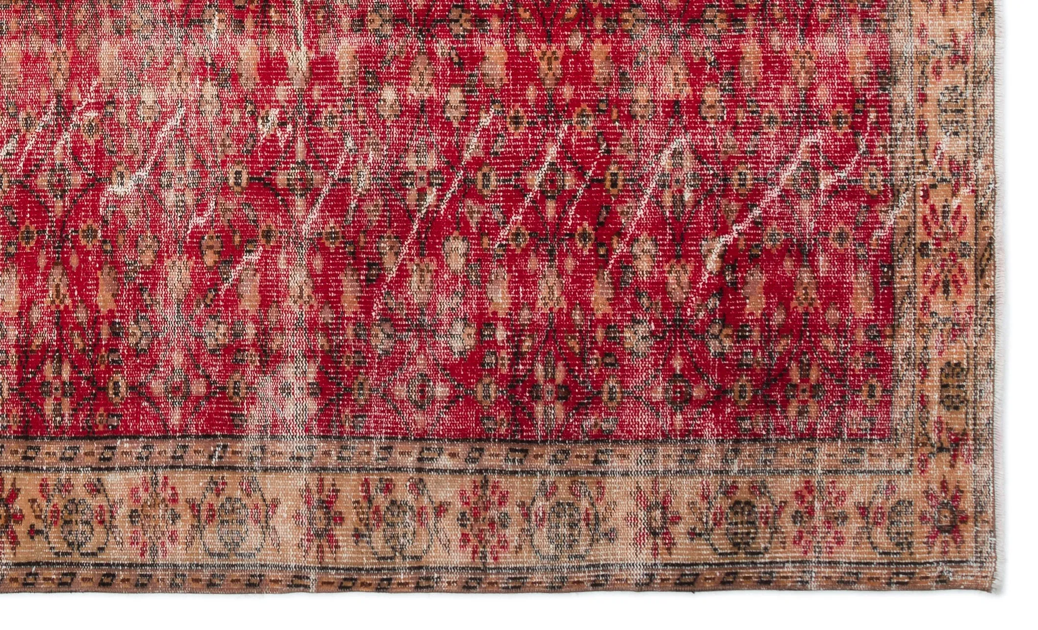Retro Design Naturel Over Dyed Vintage Rug 5'10'' x 9'7'' ft 177 x 292 cm