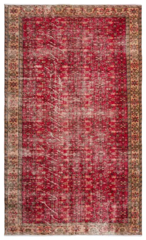 Retro Design Naturel Over Dyed Vintage Rug 5'10'' x 9'7'' ft 177 x 292 cm