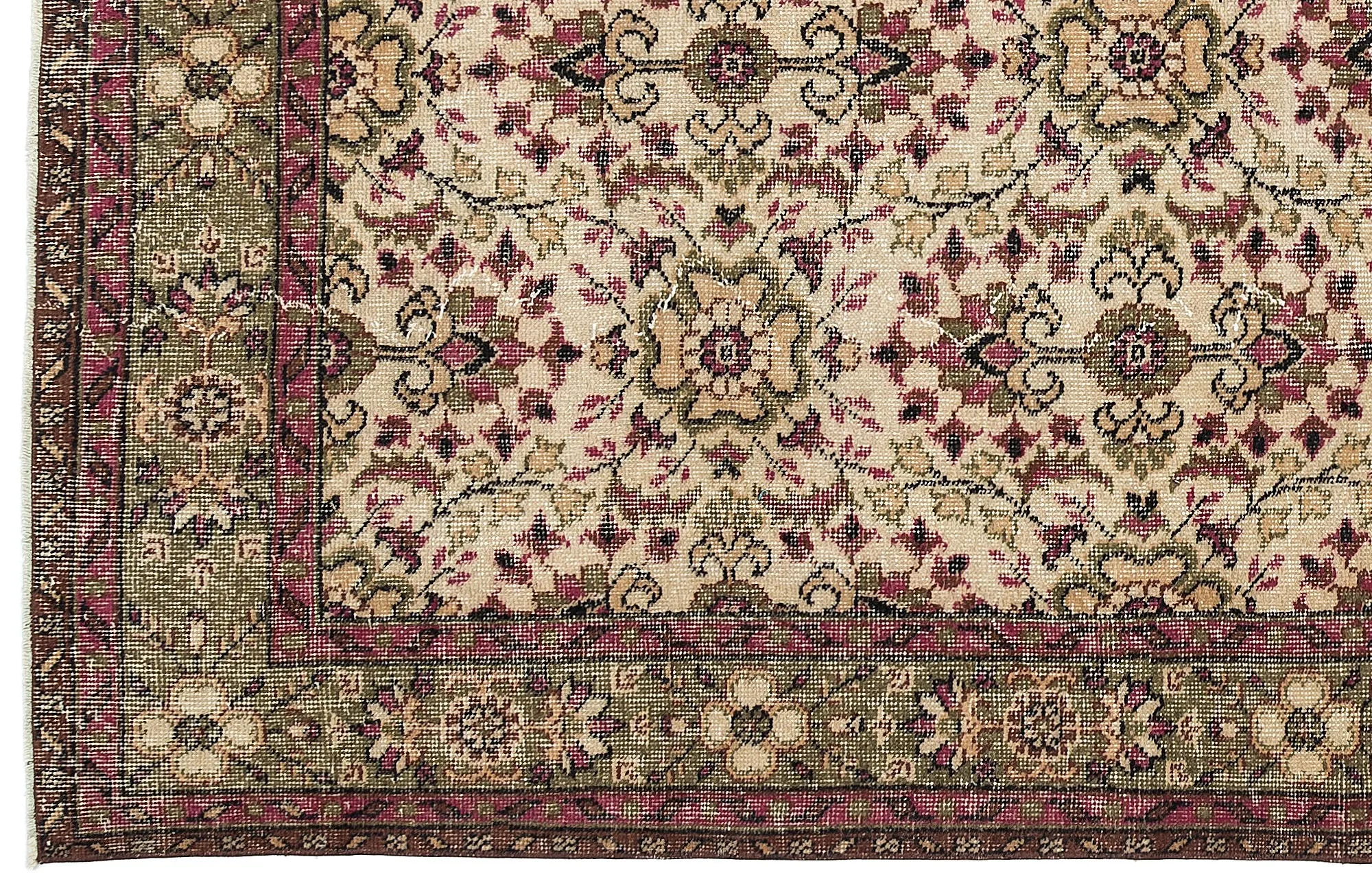 Retro Design Naturel Over Dyed Vintage Rug 5'2'' x 8'11'' ft 157 x 273 cm