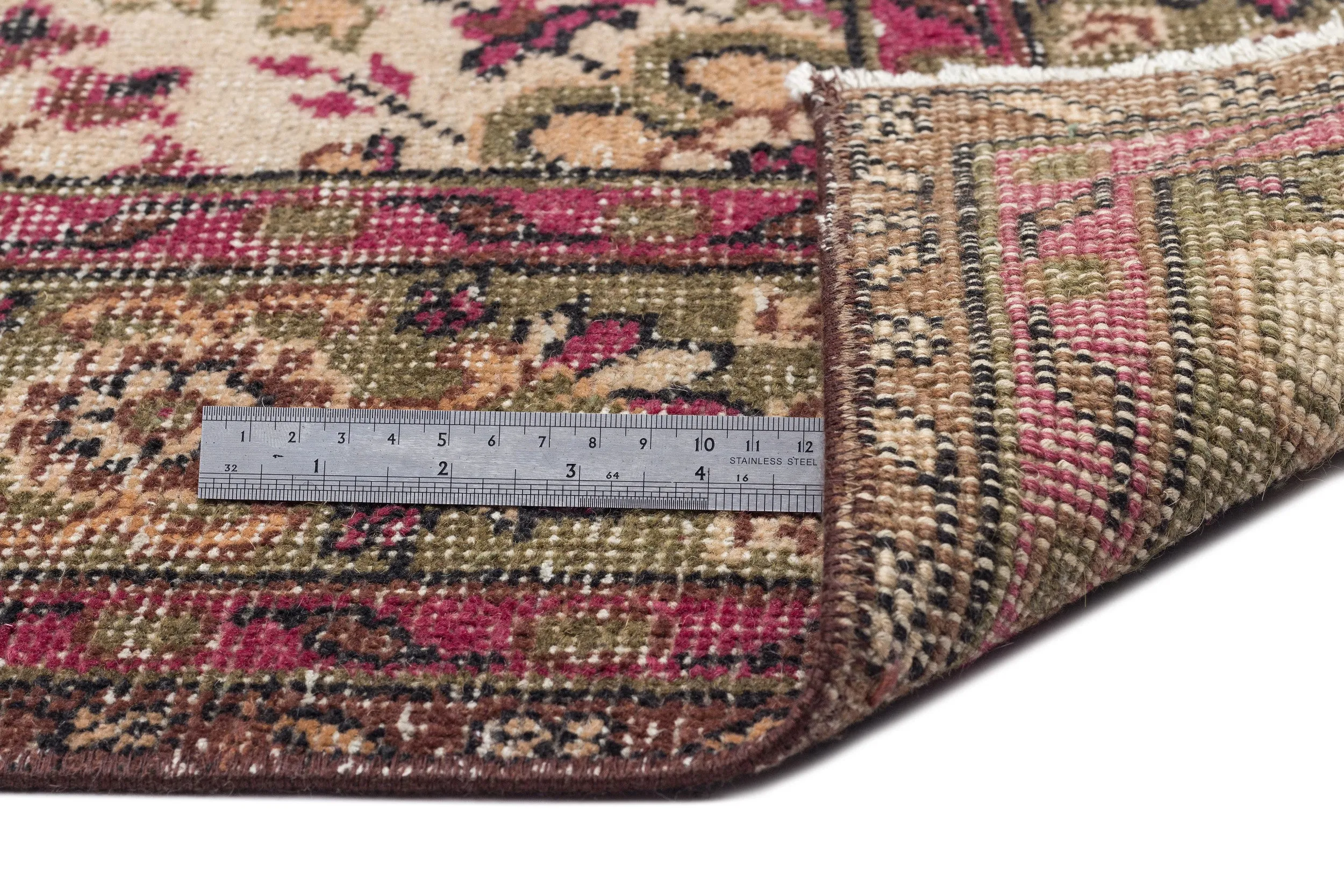Retro Design Naturel Over Dyed Vintage Rug 5'2'' x 8'11'' ft 157 x 273 cm