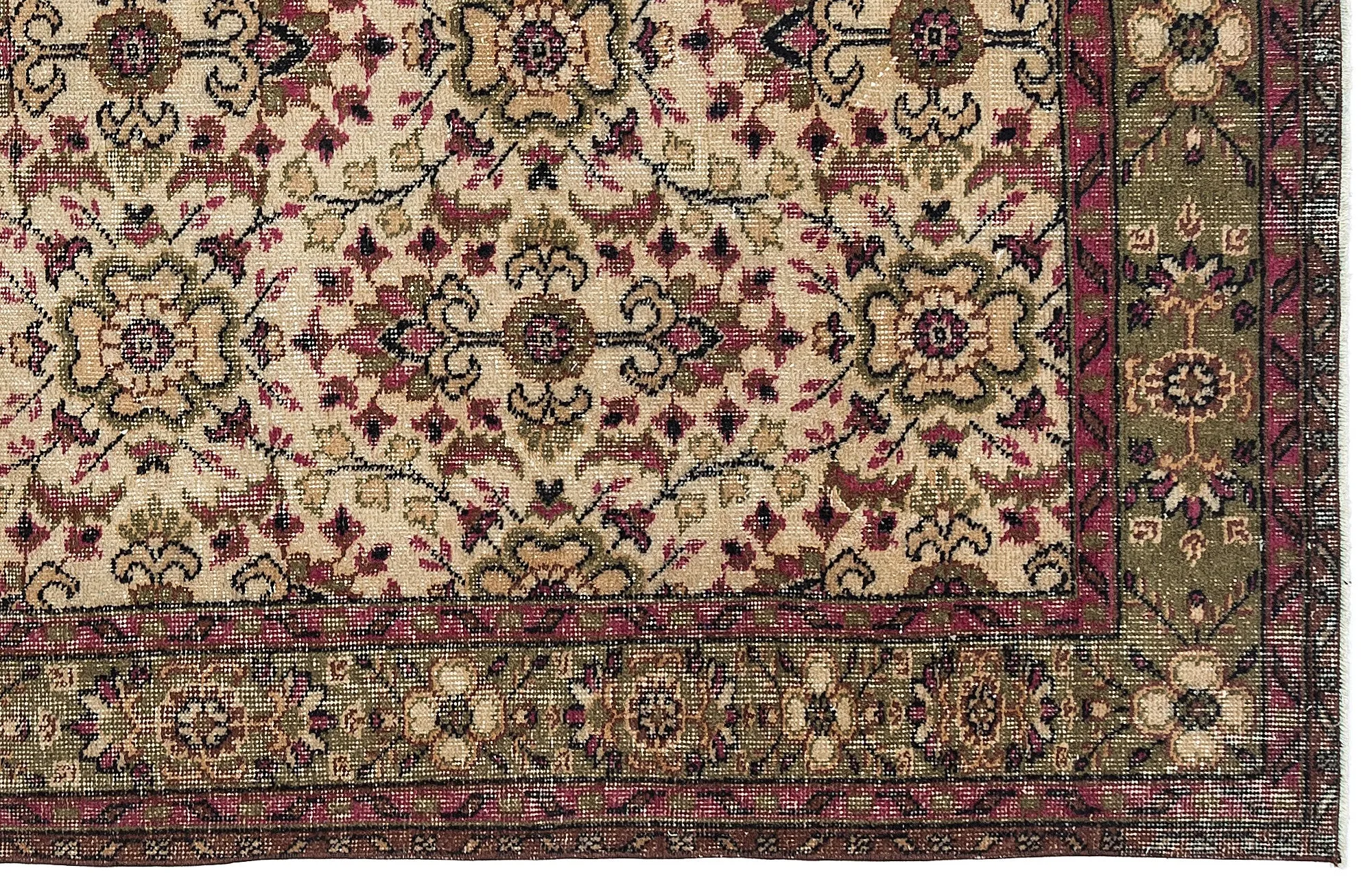 Retro Design Naturel Over Dyed Vintage Rug 5'2'' x 8'11'' ft 157 x 273 cm