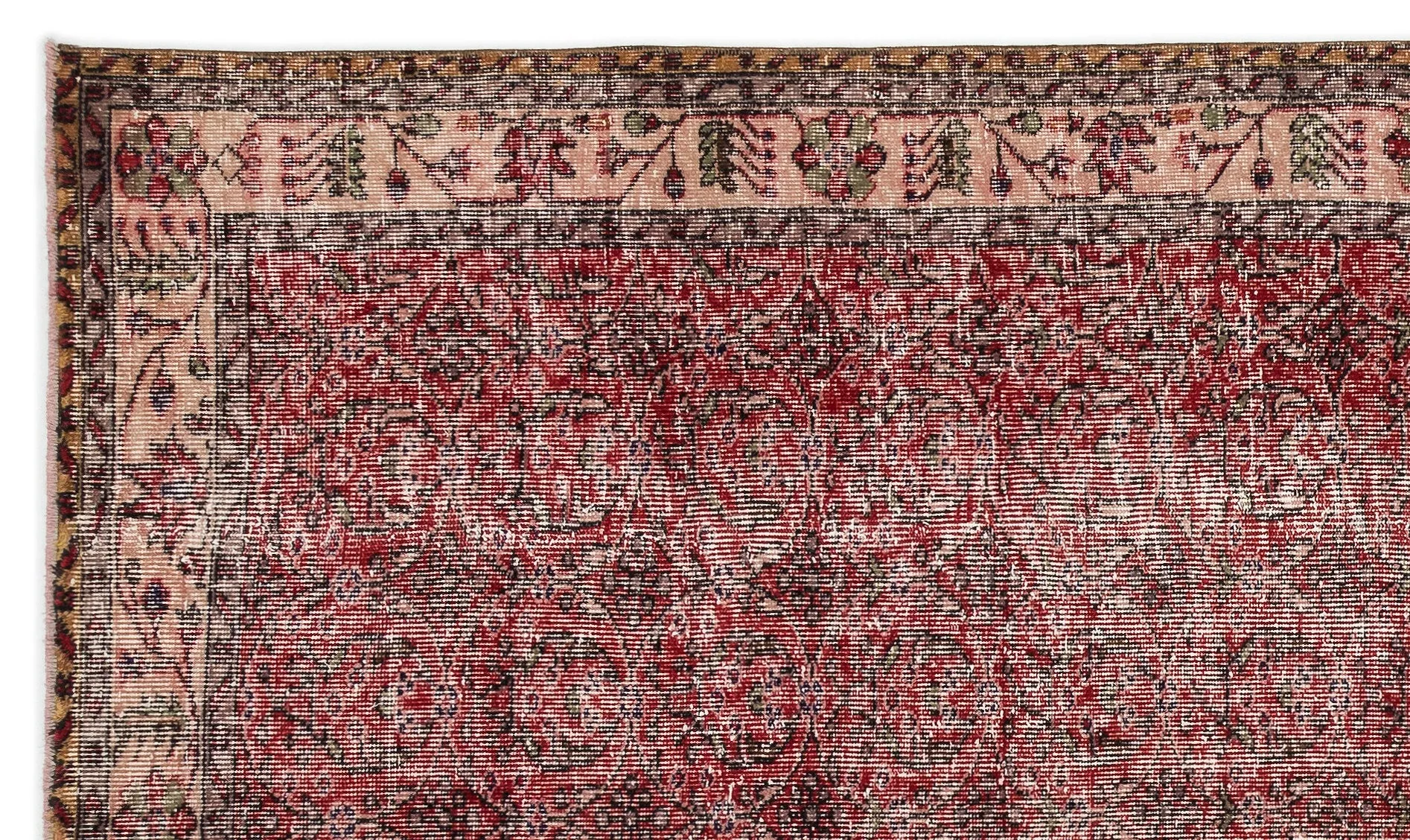 Retro Design Naturel Over Dyed Vintage Rug 5'3'' x 9'1'' ft 161 x 276 cm