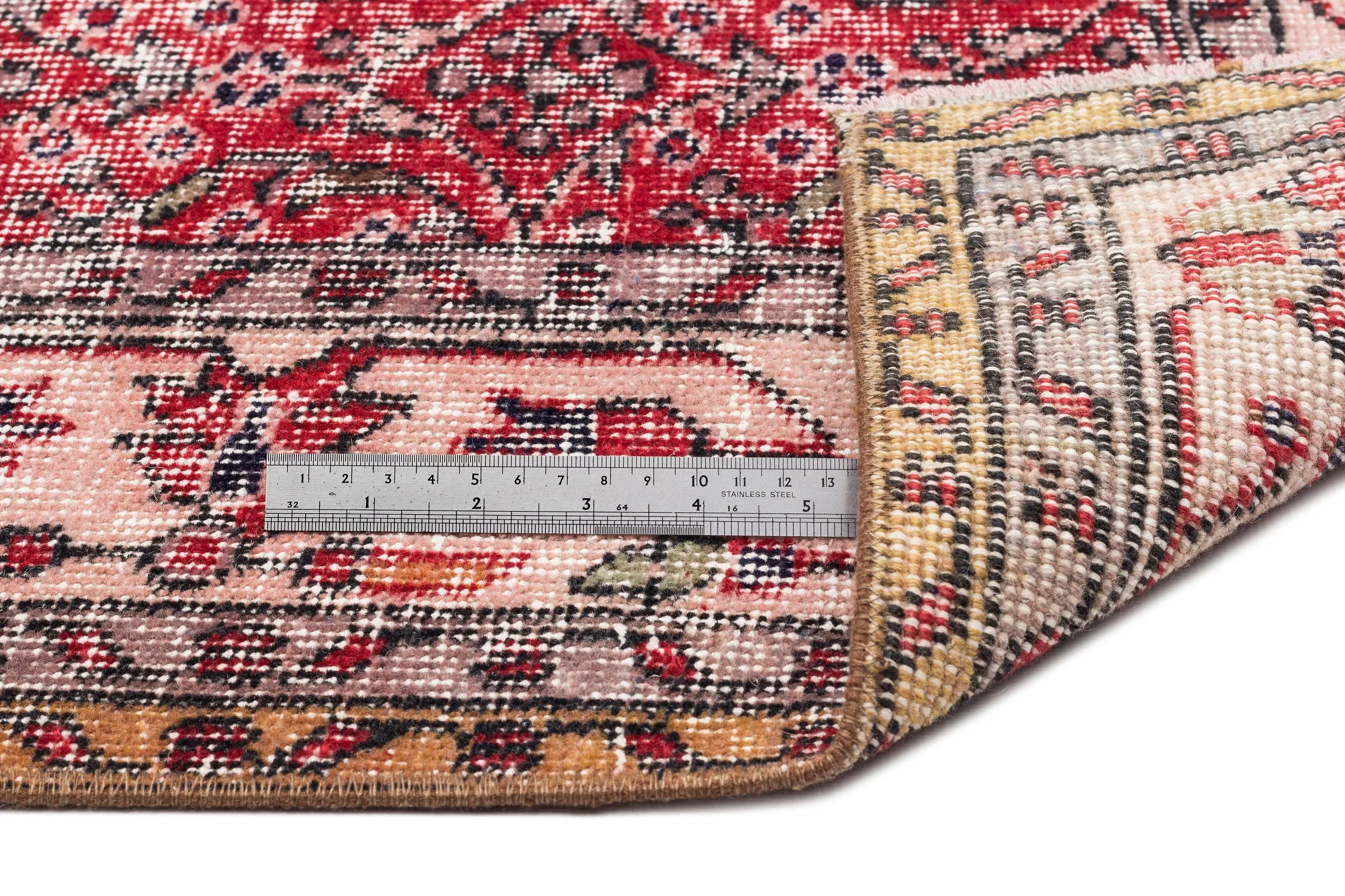 Retro Design Naturel Over Dyed Vintage Rug 5'3'' x 9'1'' ft 161 x 276 cm