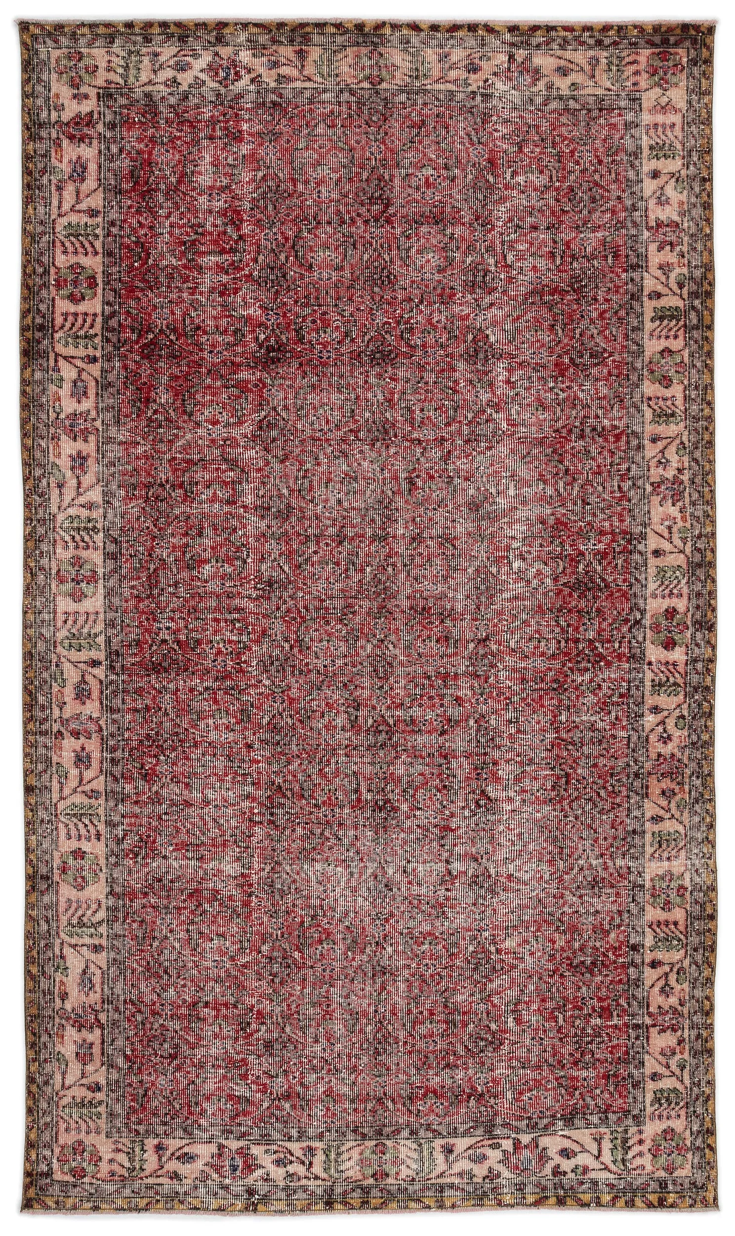 Retro Design Naturel Over Dyed Vintage Rug 5'3'' x 9'1'' ft 161 x 276 cm