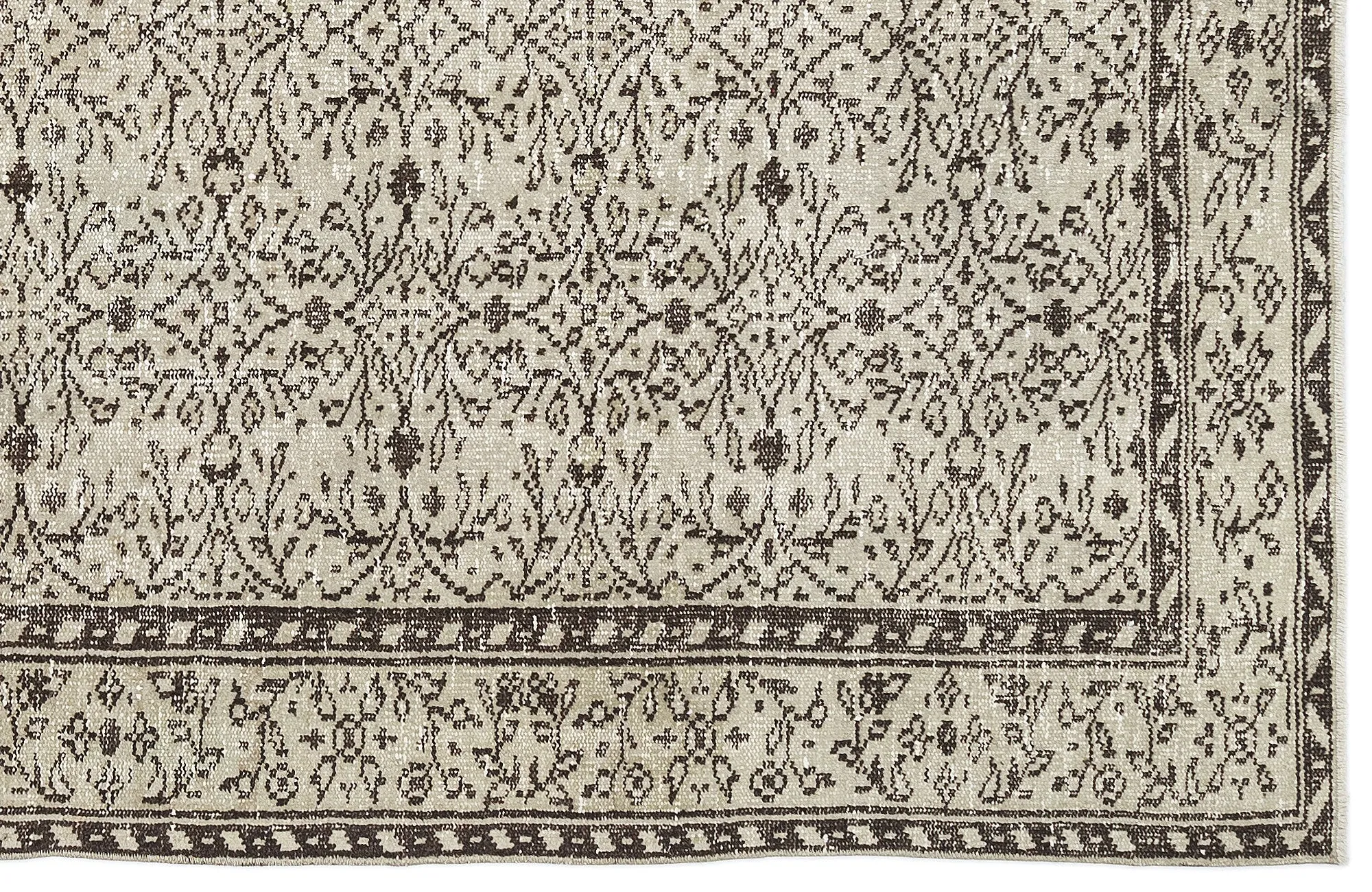 Retro Design Naturel Over Dyed Vintage Rug 5'4'' x 9'1'' ft 162 x 278 cm