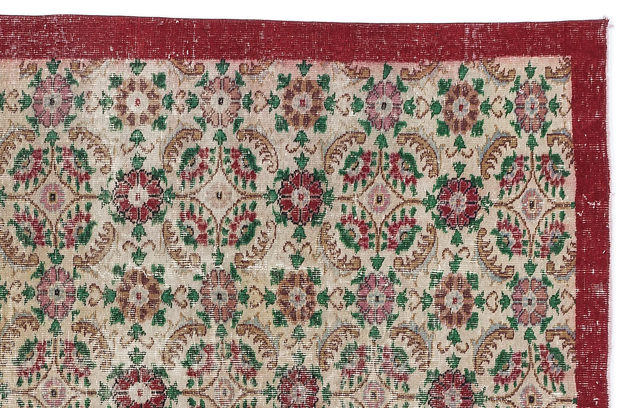 Retro Design Naturel Over Dyed Vintage Rug 5'5'' x 8'10'' ft 164 x 270 cm