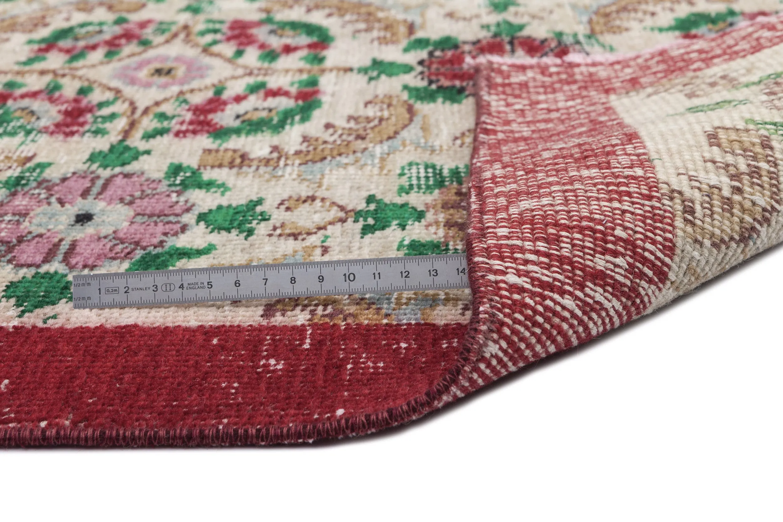 Retro Design Naturel Over Dyed Vintage Rug 5'5'' x 8'10'' ft 164 x 270 cm