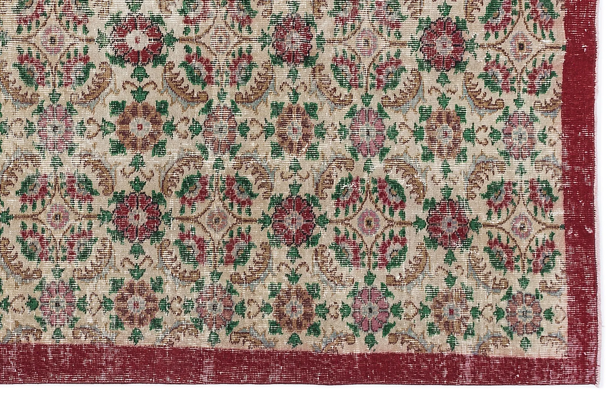Retro Design Naturel Over Dyed Vintage Rug 5'5'' x 8'10'' ft 164 x 270 cm