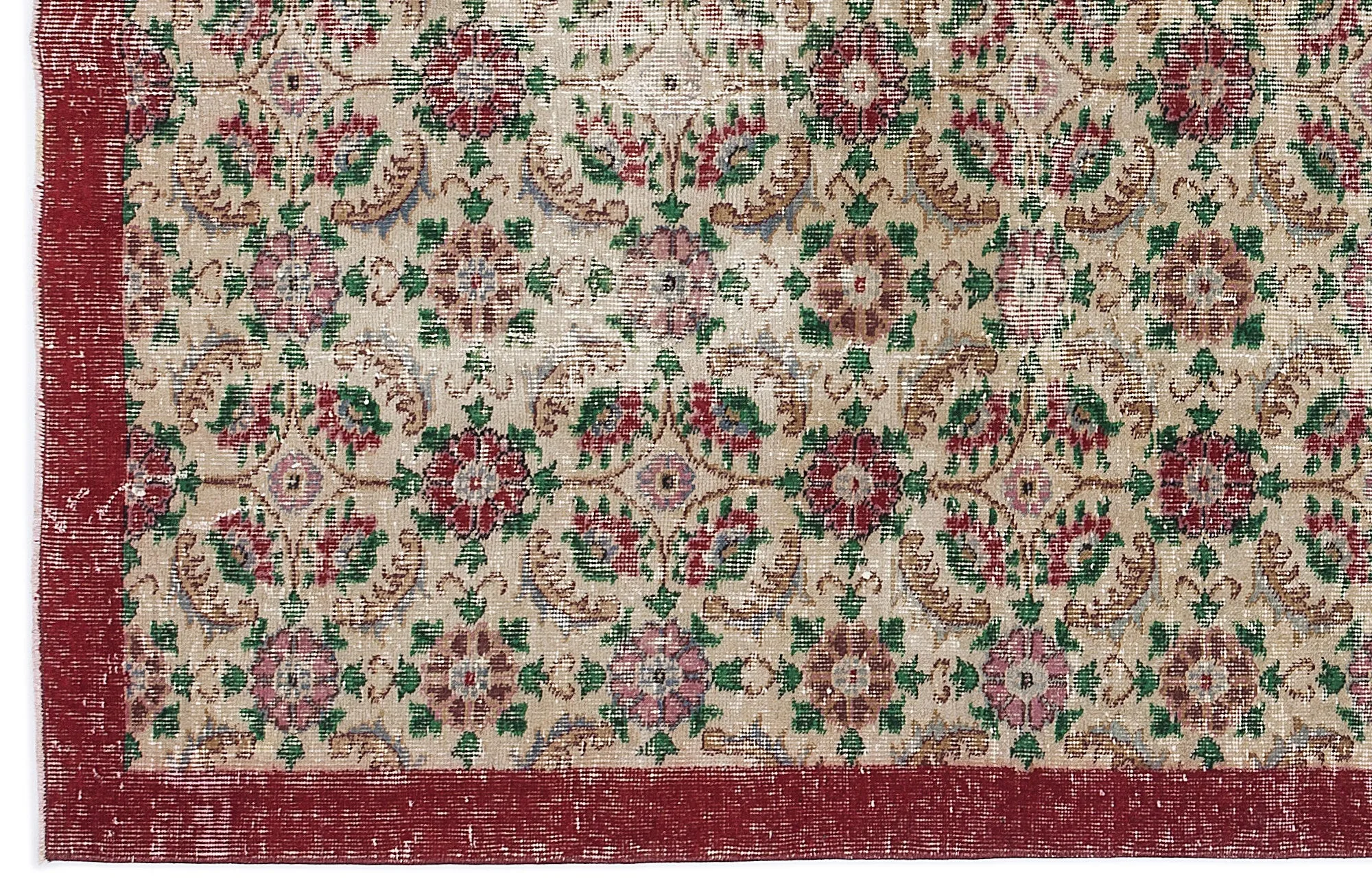 Retro Design Naturel Over Dyed Vintage Rug 5'5'' x 8'10'' ft 164 x 270 cm