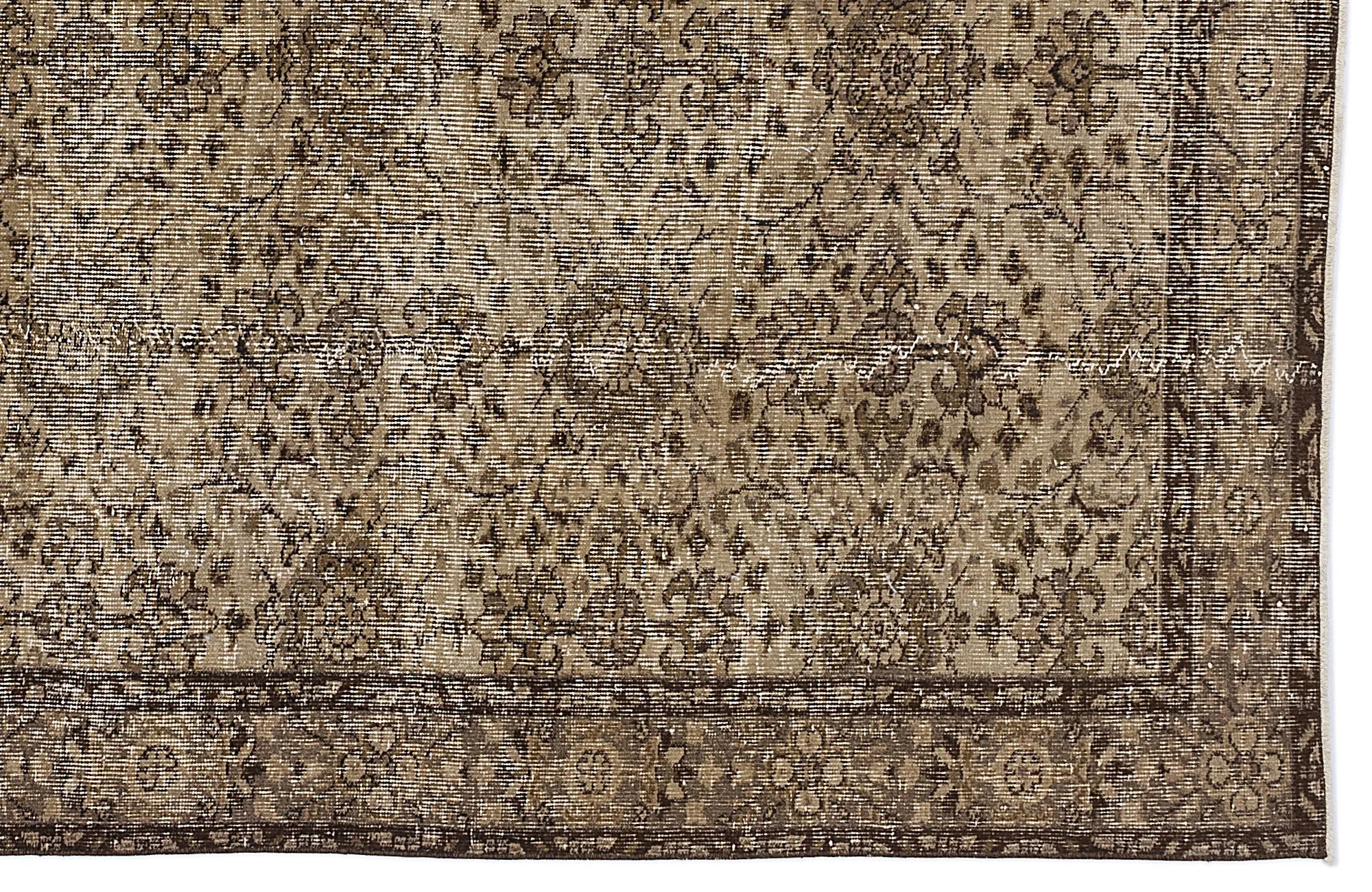 Retro Design Naturel Over Dyed Vintage Rug 5'5'' x 8'11'' ft 164 x 273 cm