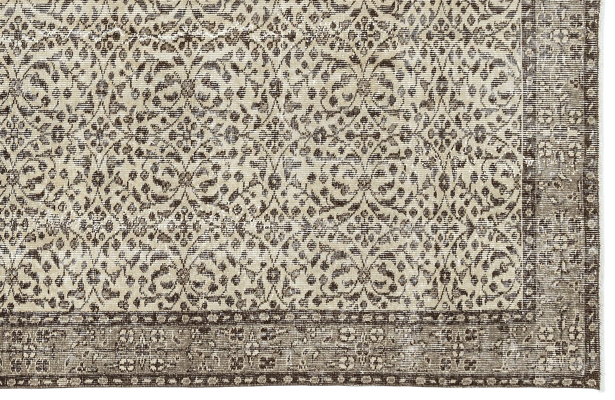 Retro Design Naturel Over Dyed Vintage Rug 5'5'' x 9'1'' ft 166 x 277 cm