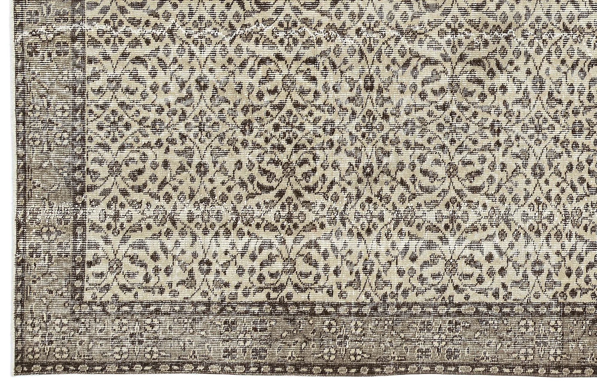 Retro Design Naturel Over Dyed Vintage Rug 5'5'' x 9'1'' ft 166 x 277 cm