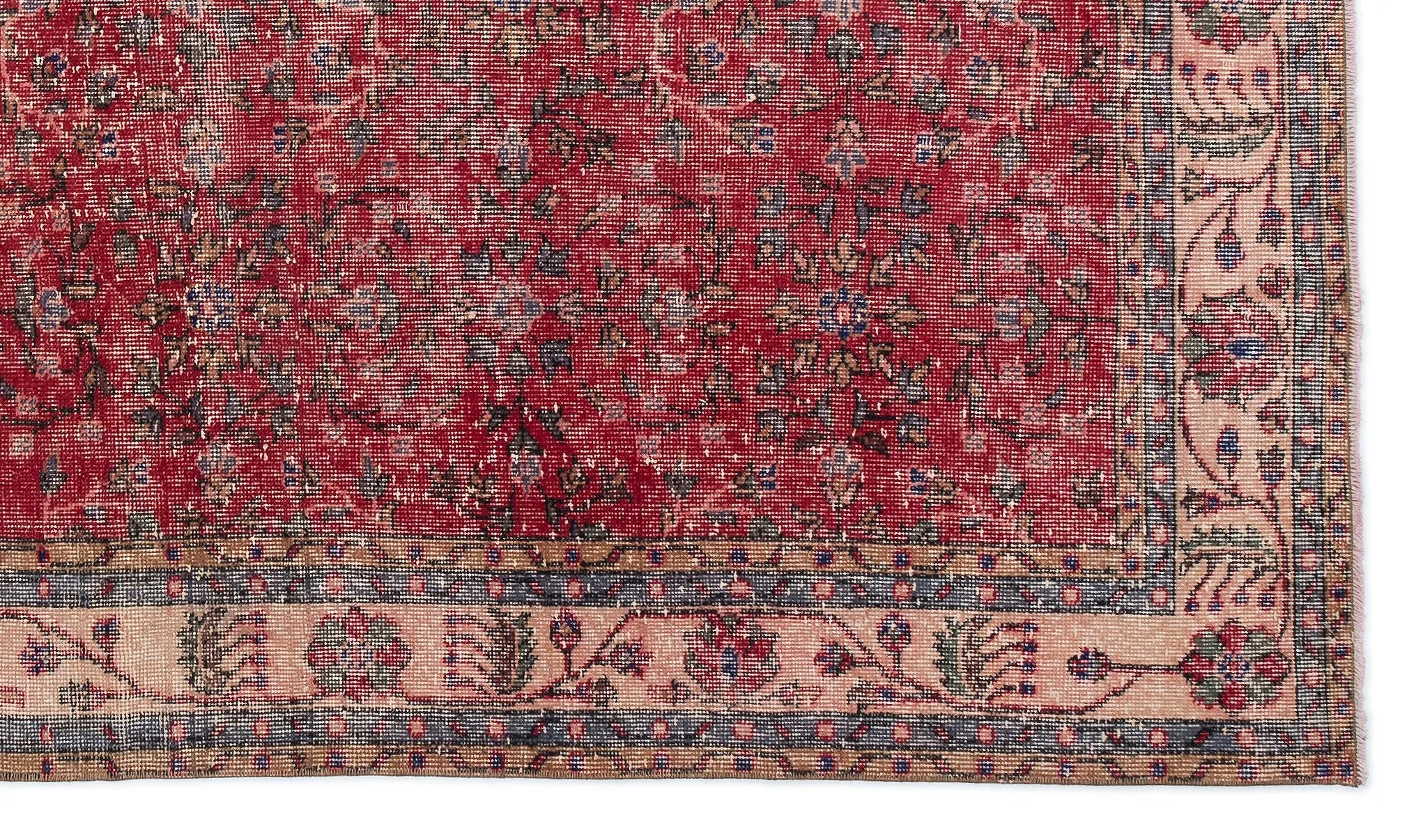 Retro Design Naturel Over Dyed Vintage Rug 5'5'' x 9'4'' ft 164 x 285 cm