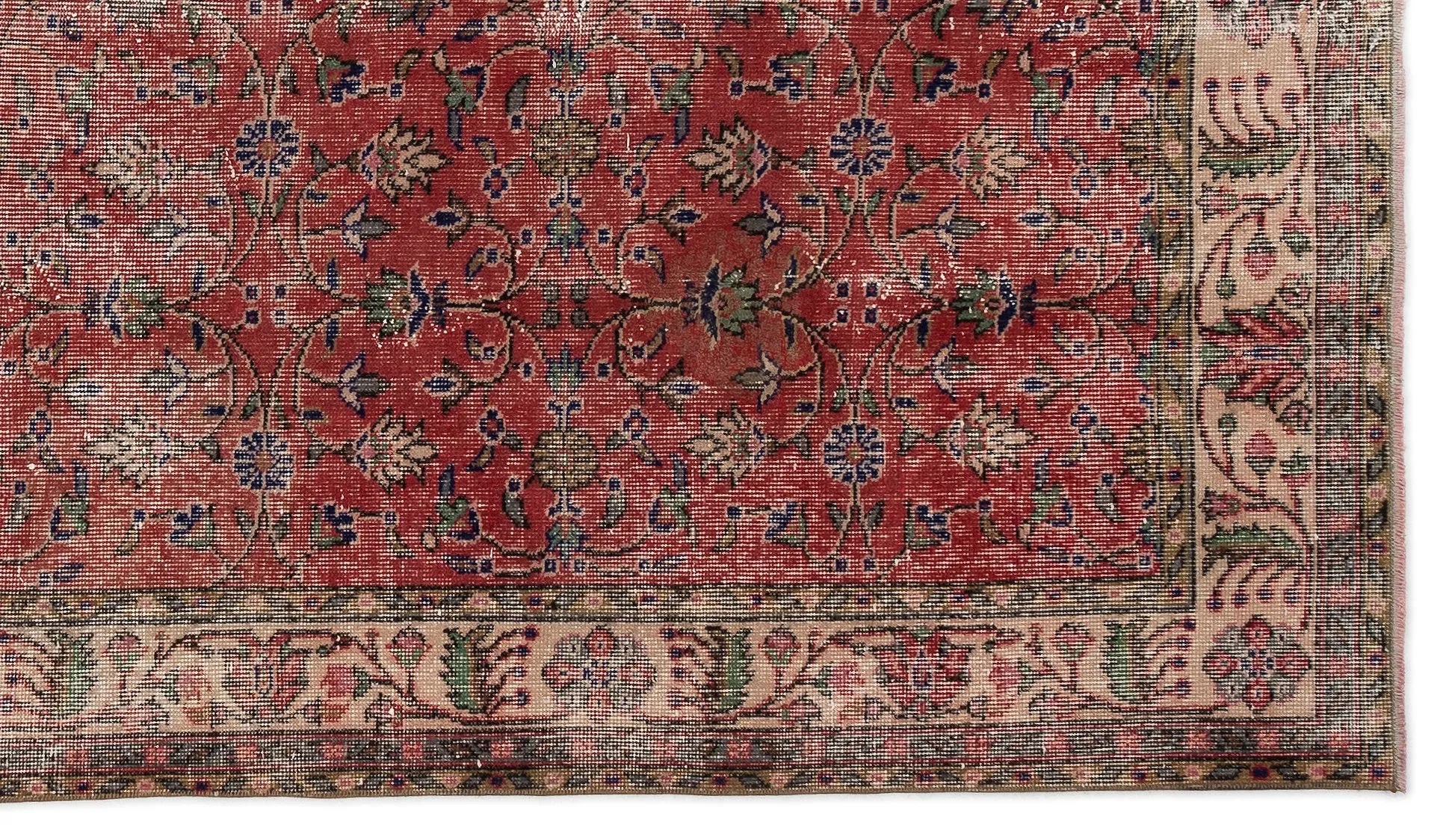 Retro Design Naturel Over Dyed Vintage Rug 5'5'' x 9'6'' ft 164 x 289 cm