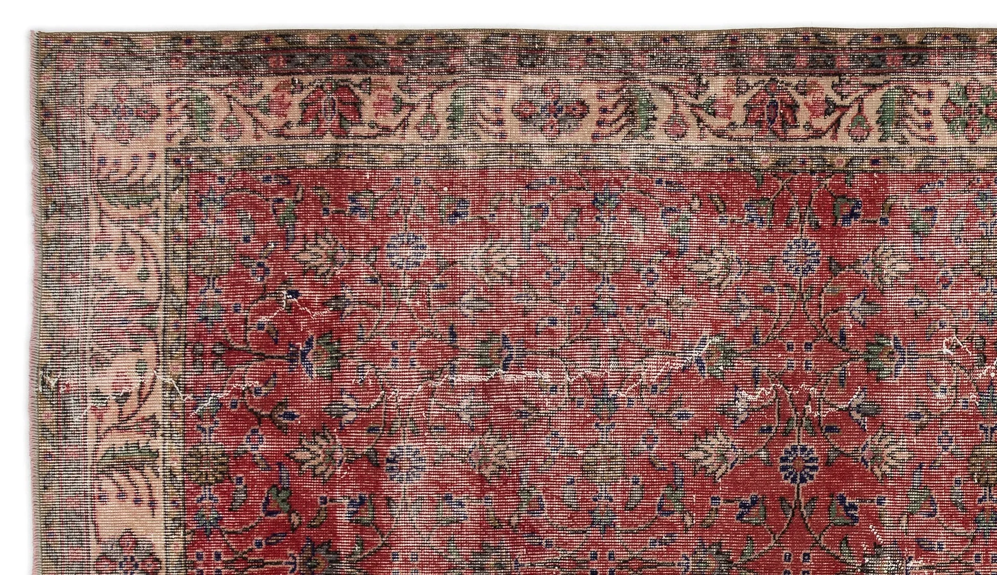 Retro Design Naturel Over Dyed Vintage Rug 5'5'' x 9'6'' ft 164 x 289 cm
