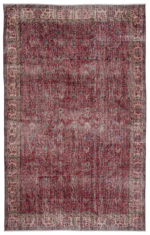 Retro Design Naturel Over Dyed Vintage Rug 5'6'' x 8'10'' ft 168 x 268 cm