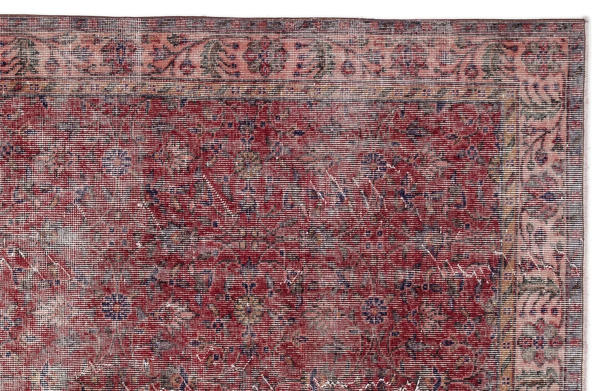Retro Design Naturel Over Dyed Vintage Rug 5'6'' x 8'10'' ft 168 x 268 cm
