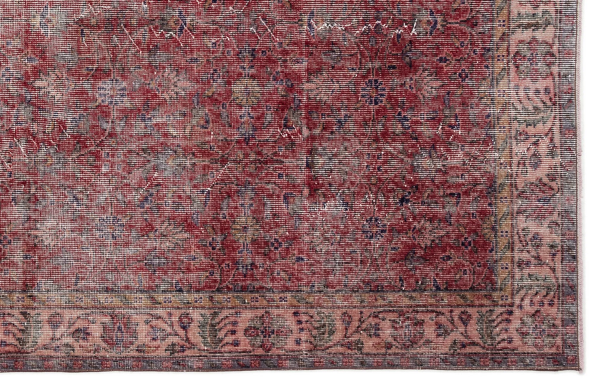 Retro Design Naturel Over Dyed Vintage Rug 5'6'' x 8'10'' ft 168 x 268 cm