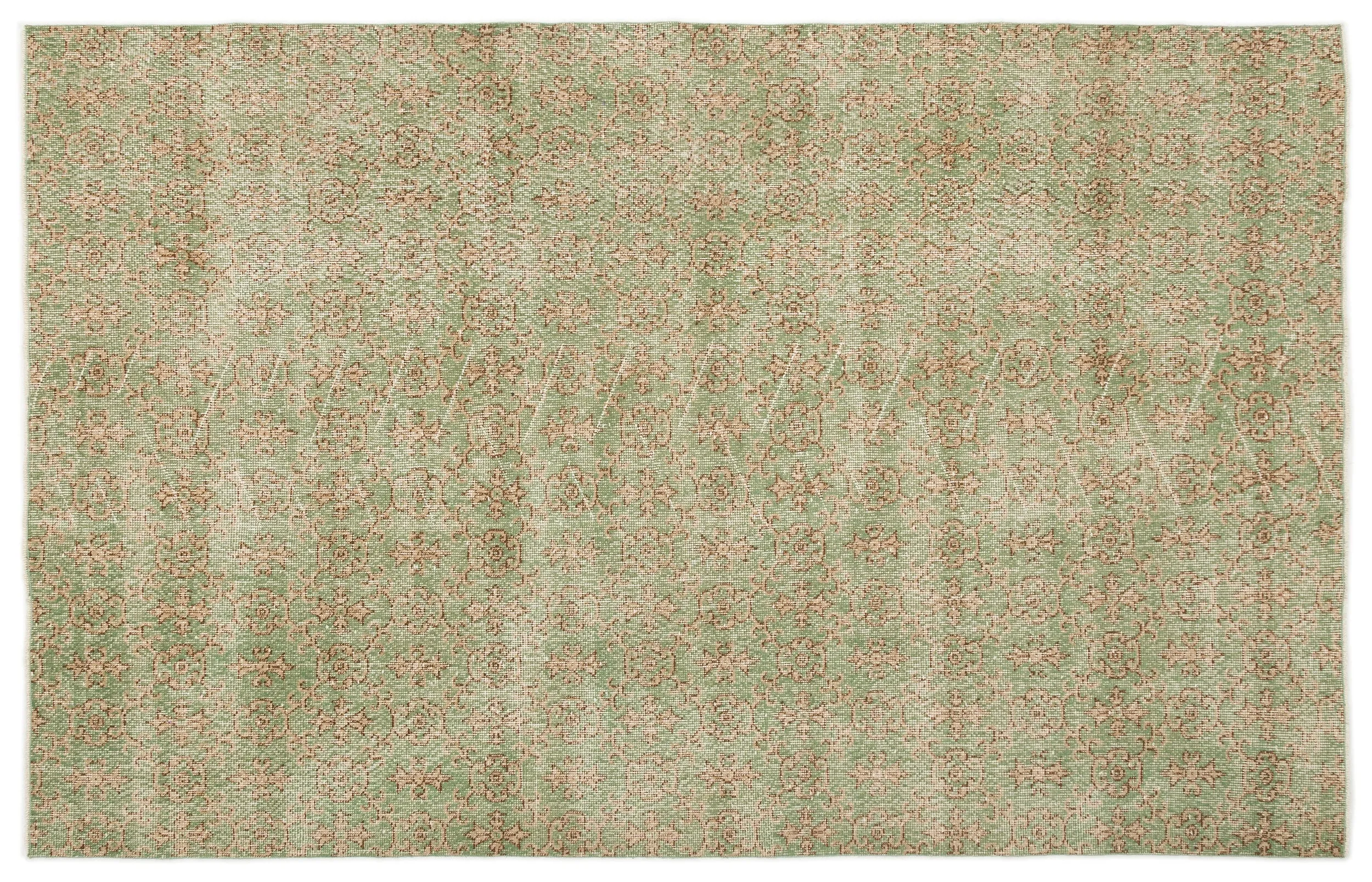 Retro Design Naturel Over Dyed Vintage Rug 5'6'' x 8'8'' ft 168 x 264 cm