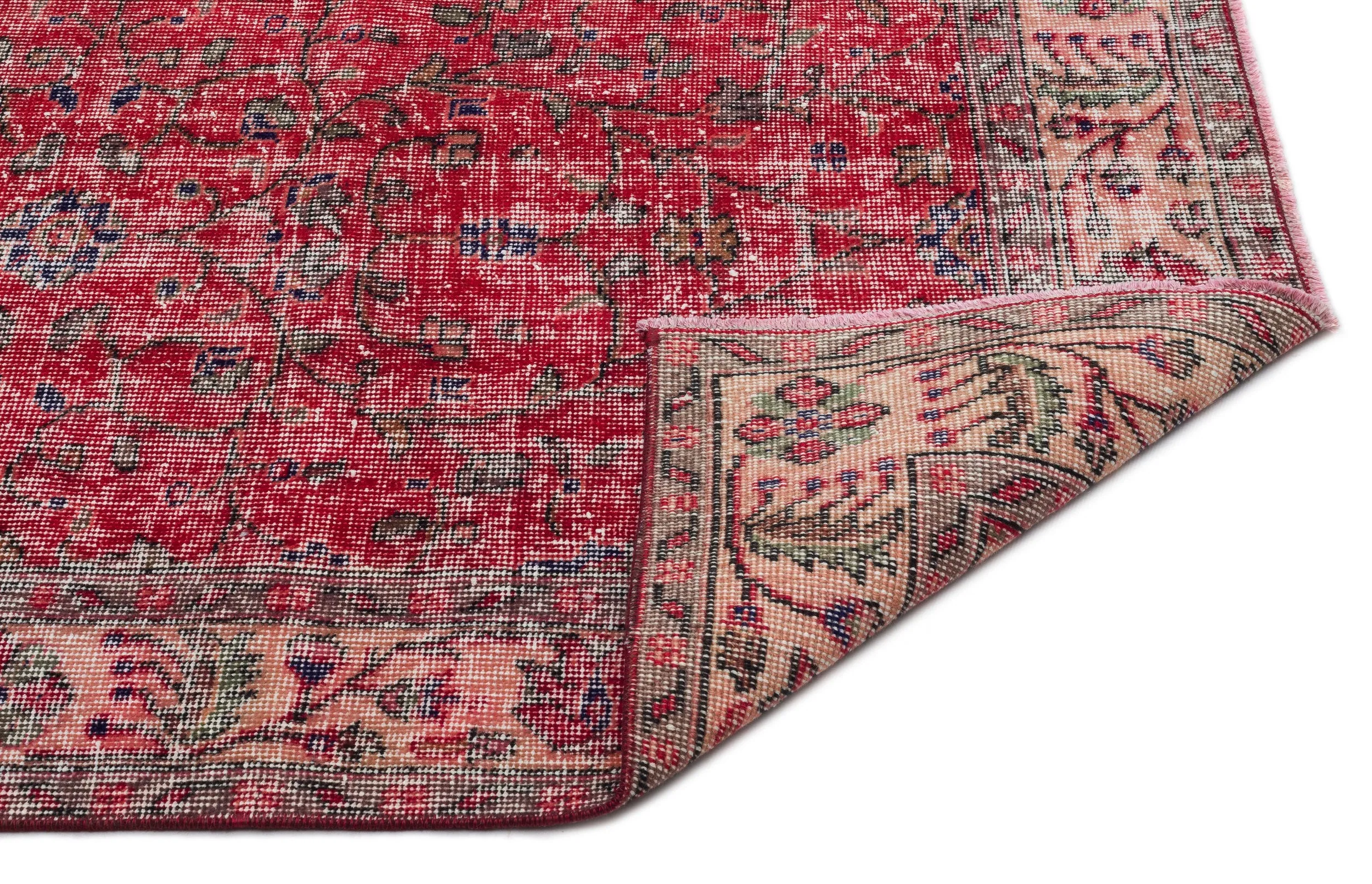 Retro Design Naturel Over Dyed Vintage Rug 5'6'' x 8'8'' ft 168 x 264 cm