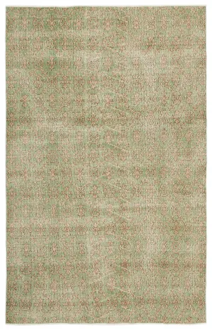 Retro Design Naturel Over Dyed Vintage Rug 5'6'' x 8'8'' ft 168 x 264 cm