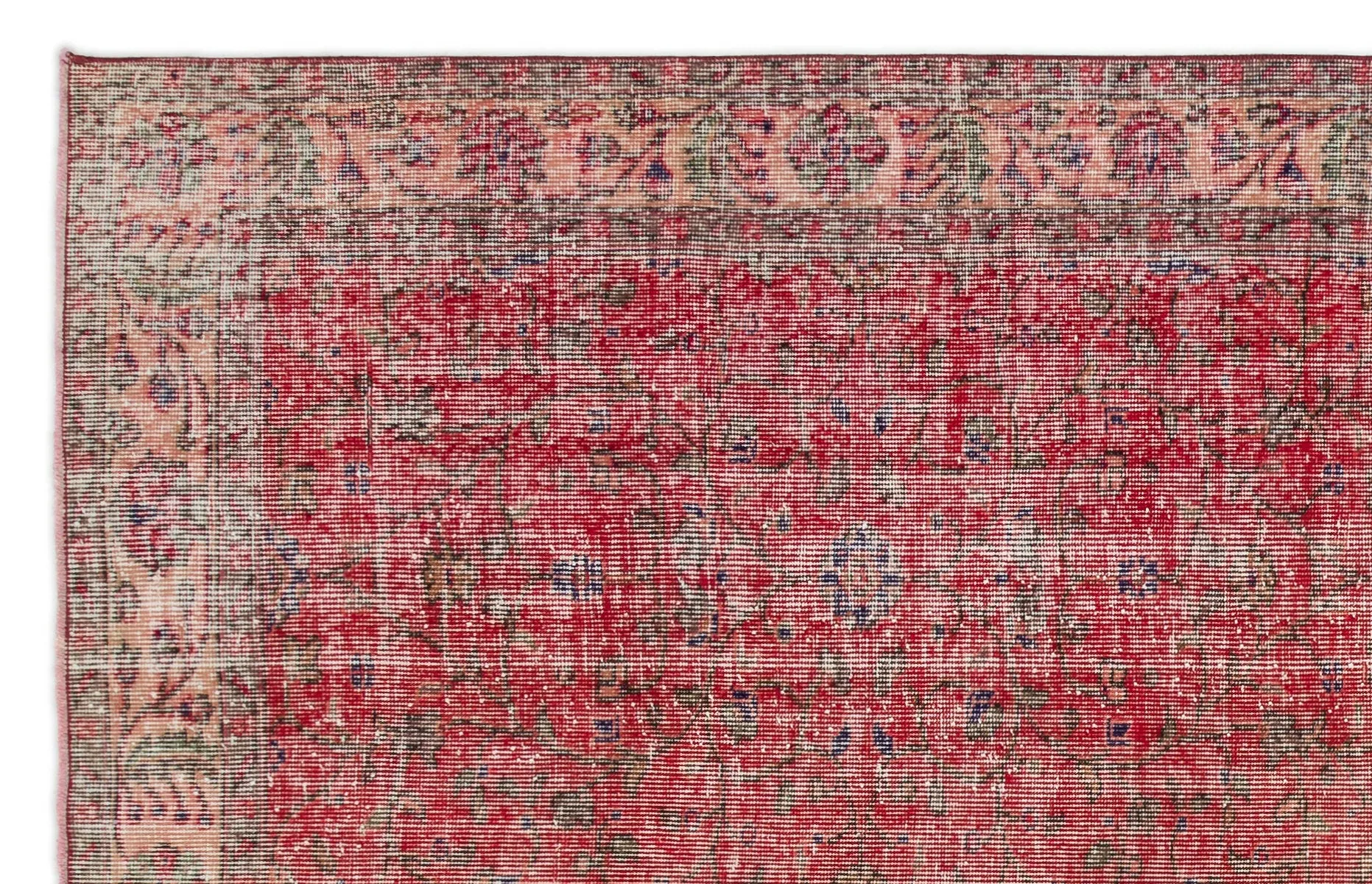 Retro Design Naturel Over Dyed Vintage Rug 5'6'' x 8'8'' ft 168 x 264 cm