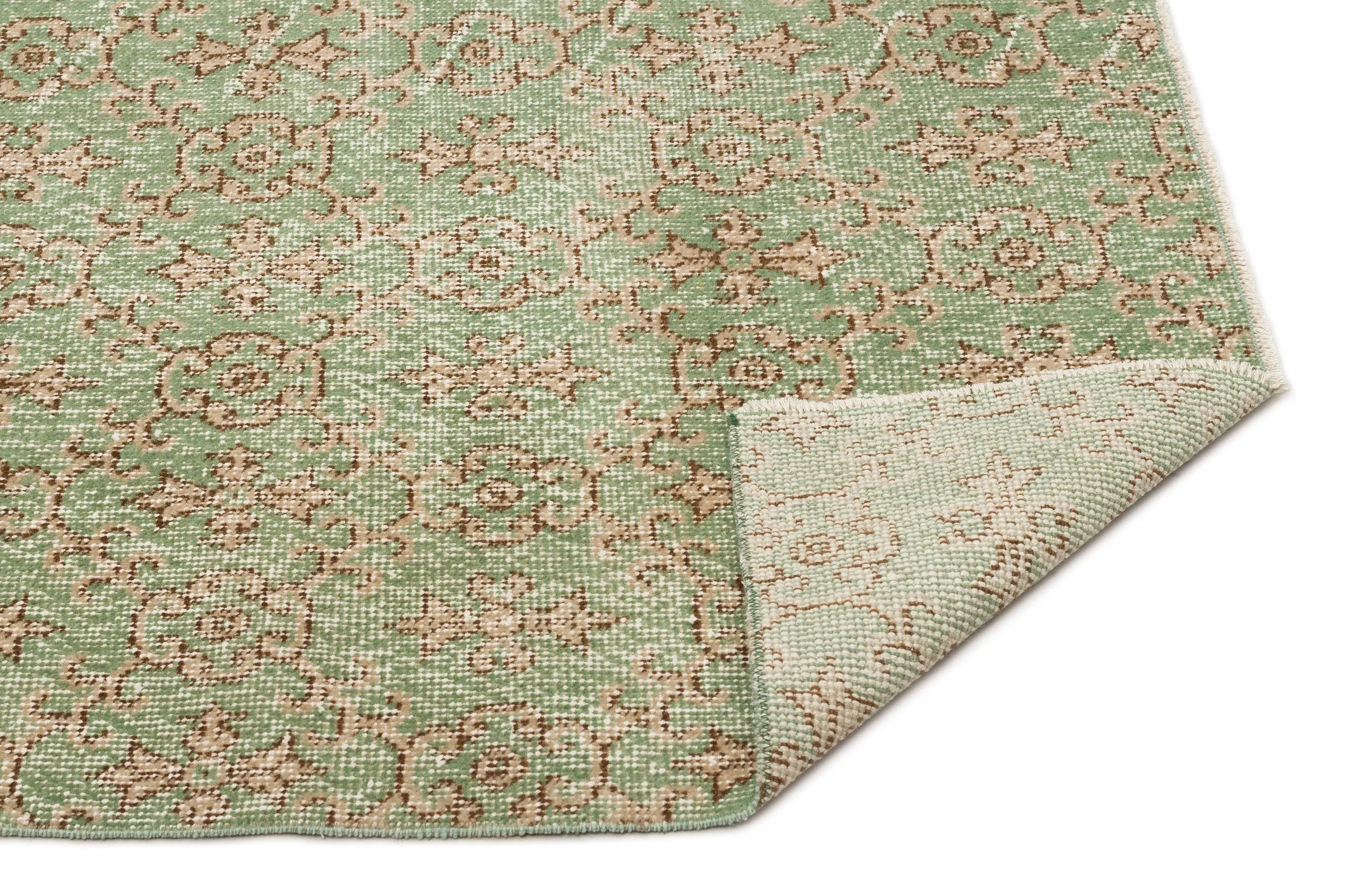 Retro Design Naturel Over Dyed Vintage Rug 5'6'' x 8'8'' ft 168 x 264 cm