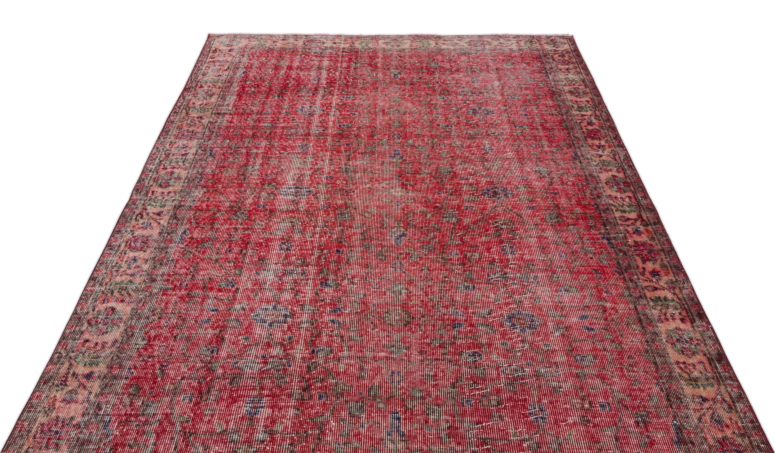 Retro Design Naturel Over Dyed Vintage Rug 5'6'' x 8'8'' ft 168 x 264 cm