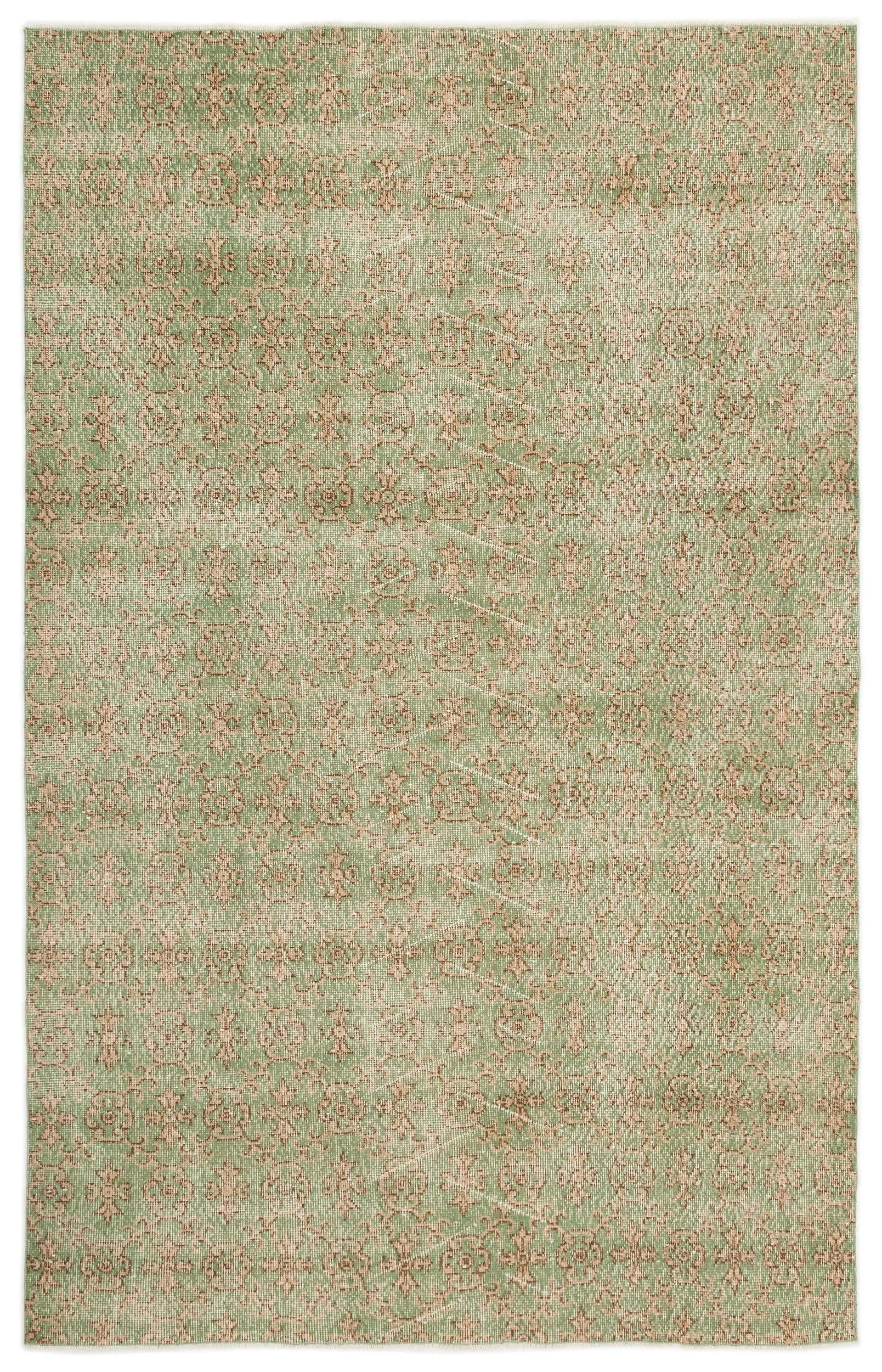 Retro Design Naturel Over Dyed Vintage Rug 5'6'' x 8'8'' ft 168 x 264 cm