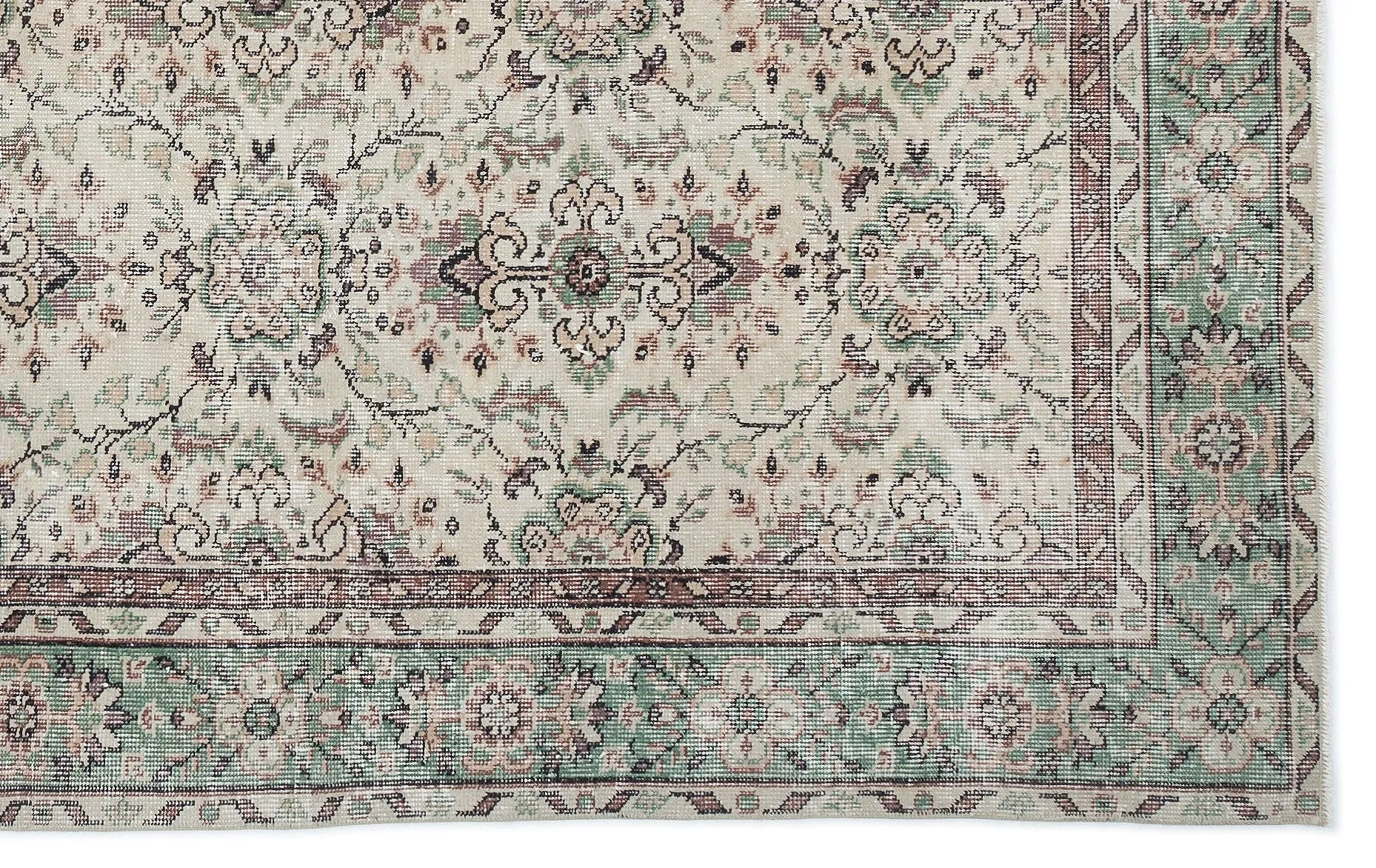 Retro Design Naturel Over Dyed Vintage Rug 5'6'' x 8'9'' ft 167 x 266 cm