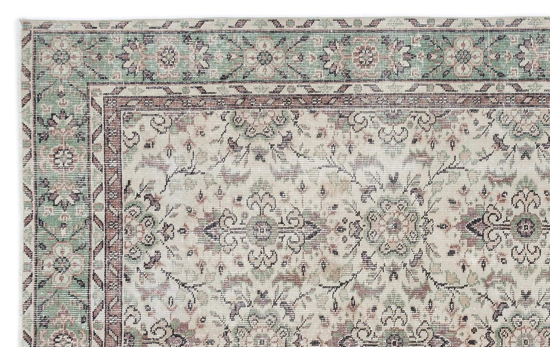 Retro Design Naturel Over Dyed Vintage Rug 5'6'' x 8'9'' ft 167 x 266 cm