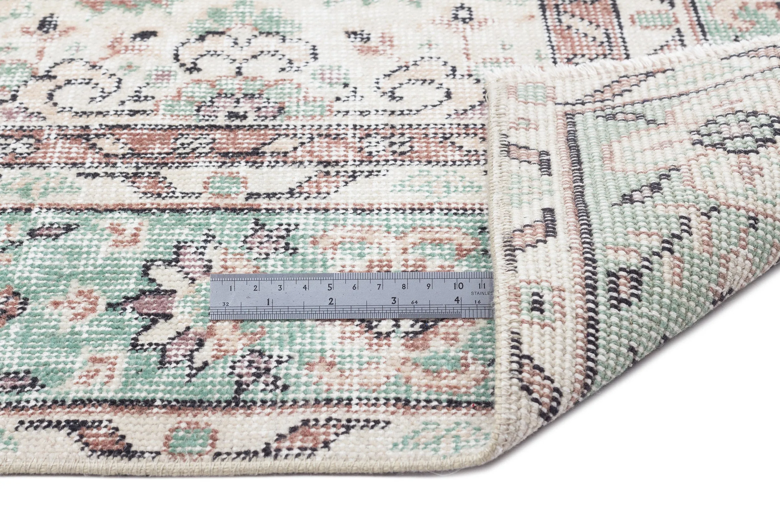 Retro Design Naturel Over Dyed Vintage Rug 5'6'' x 8'9'' ft 167 x 266 cm