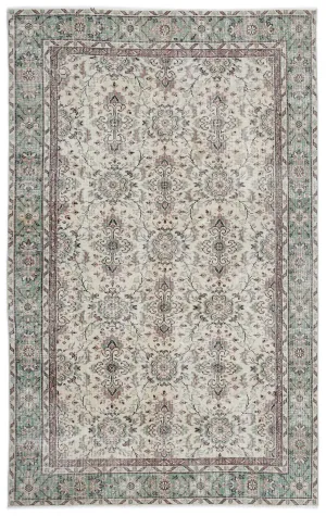 Retro Design Naturel Over Dyed Vintage Rug 5'6'' x 8'9'' ft 167 x 266 cm