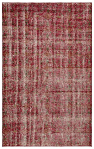 Retro Design Naturel Over Dyed Vintage Rug 5'7'' x 9'1'' ft 171 x 276 cm