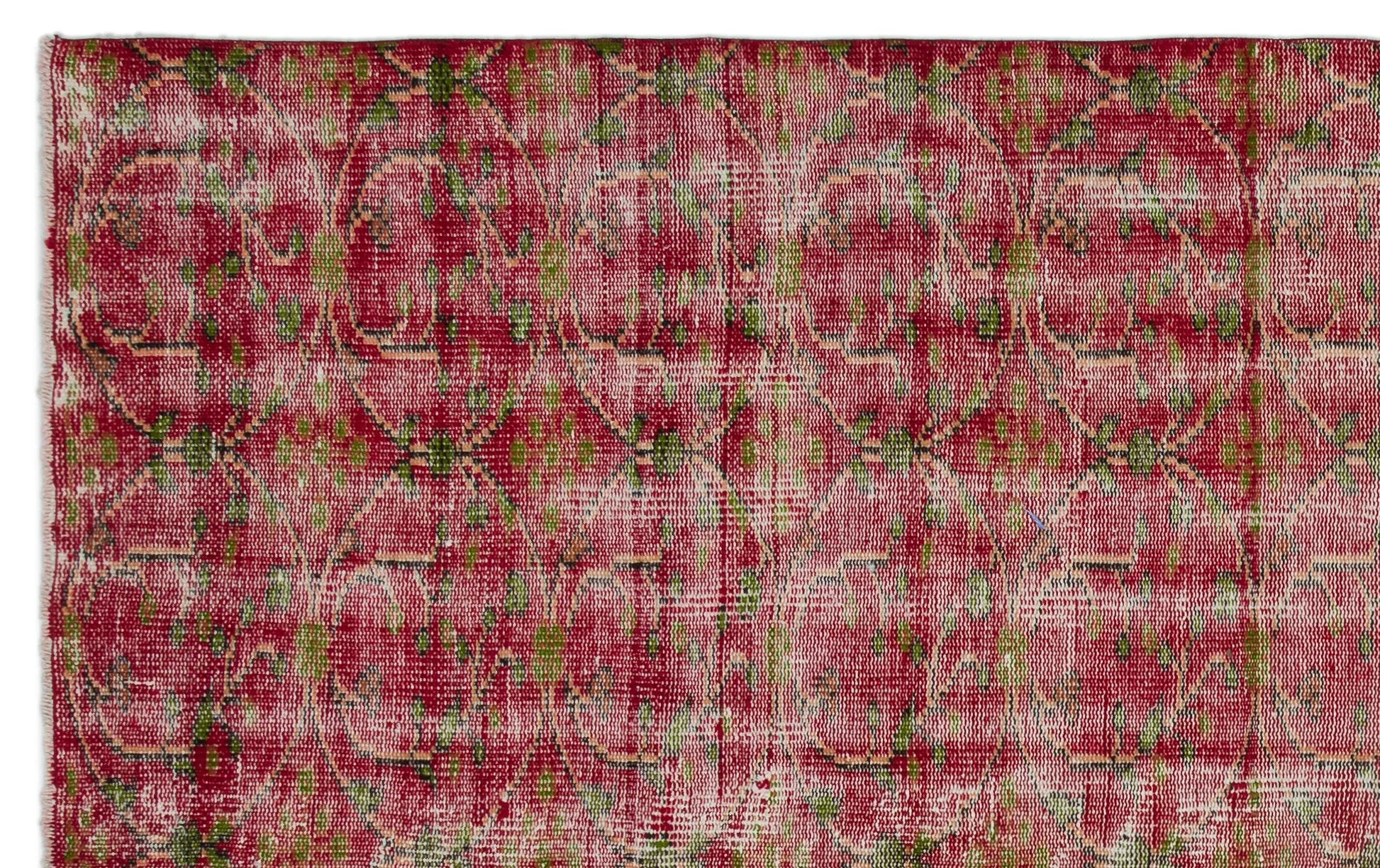 Retro Design Naturel Over Dyed Vintage Rug 5'7'' x 9'1'' ft 171 x 276 cm