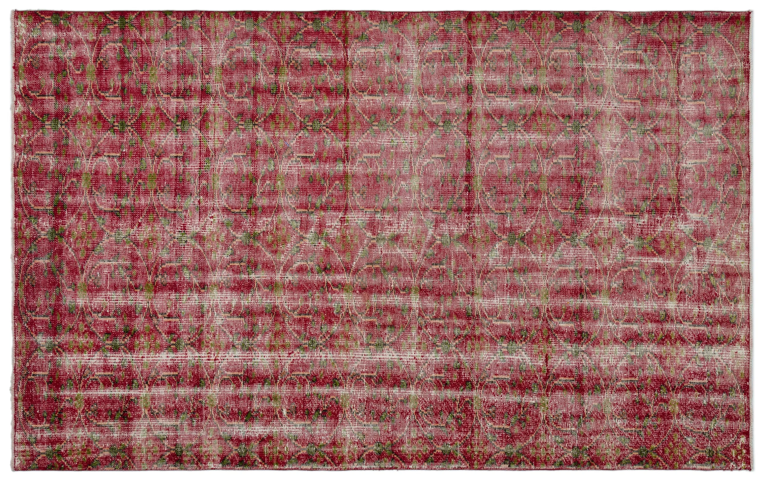 Retro Design Naturel Over Dyed Vintage Rug 5'7'' x 9'1'' ft 171 x 276 cm
