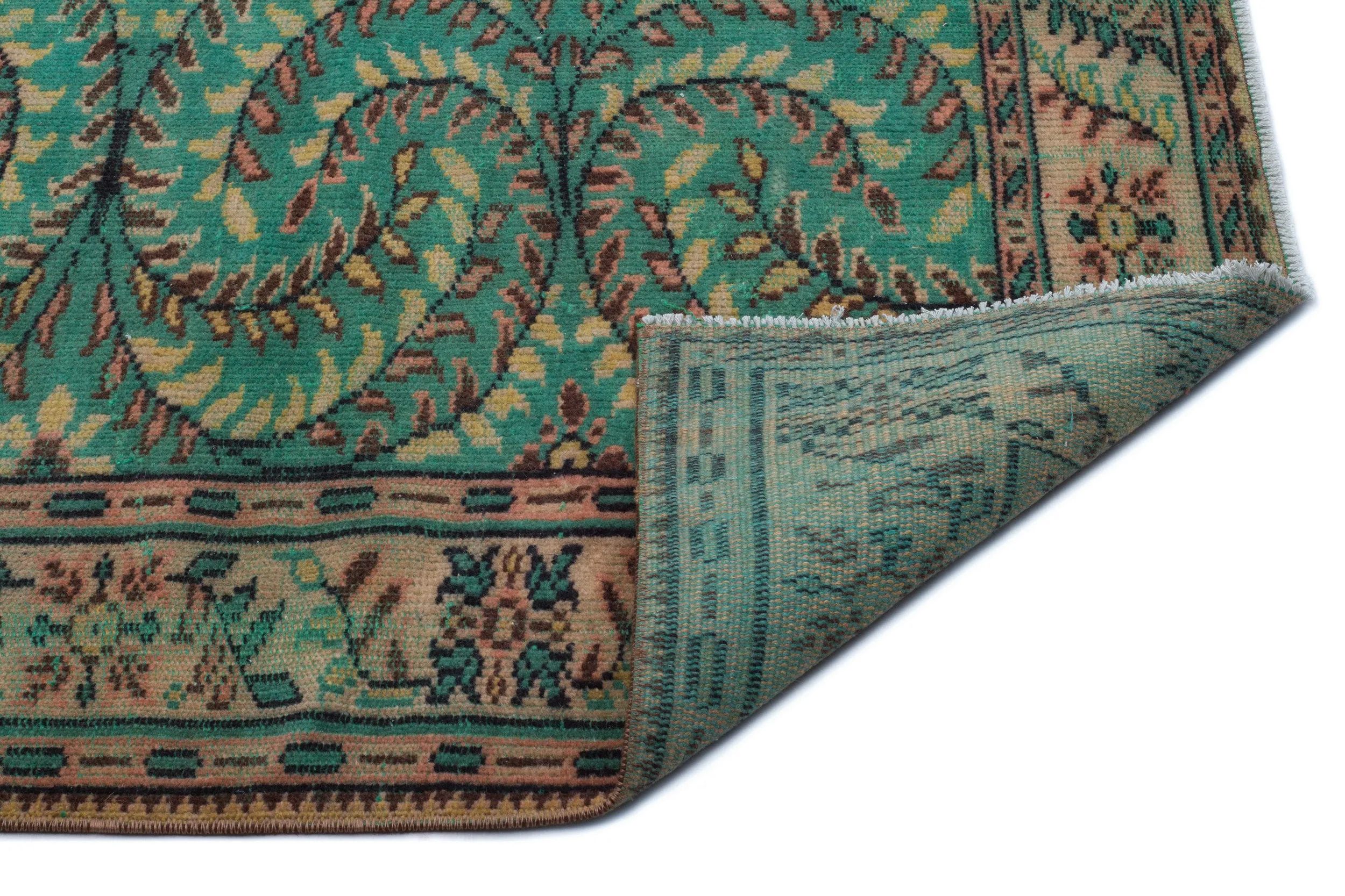 Retro Design Naturel Over Dyed Vintage Rug 5'9'' x 8'12'' ft 175 x 274 cm