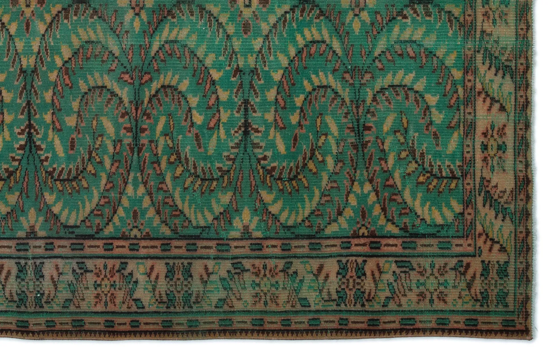 Retro Design Naturel Over Dyed Vintage Rug 5'9'' x 8'12'' ft 175 x 274 cm