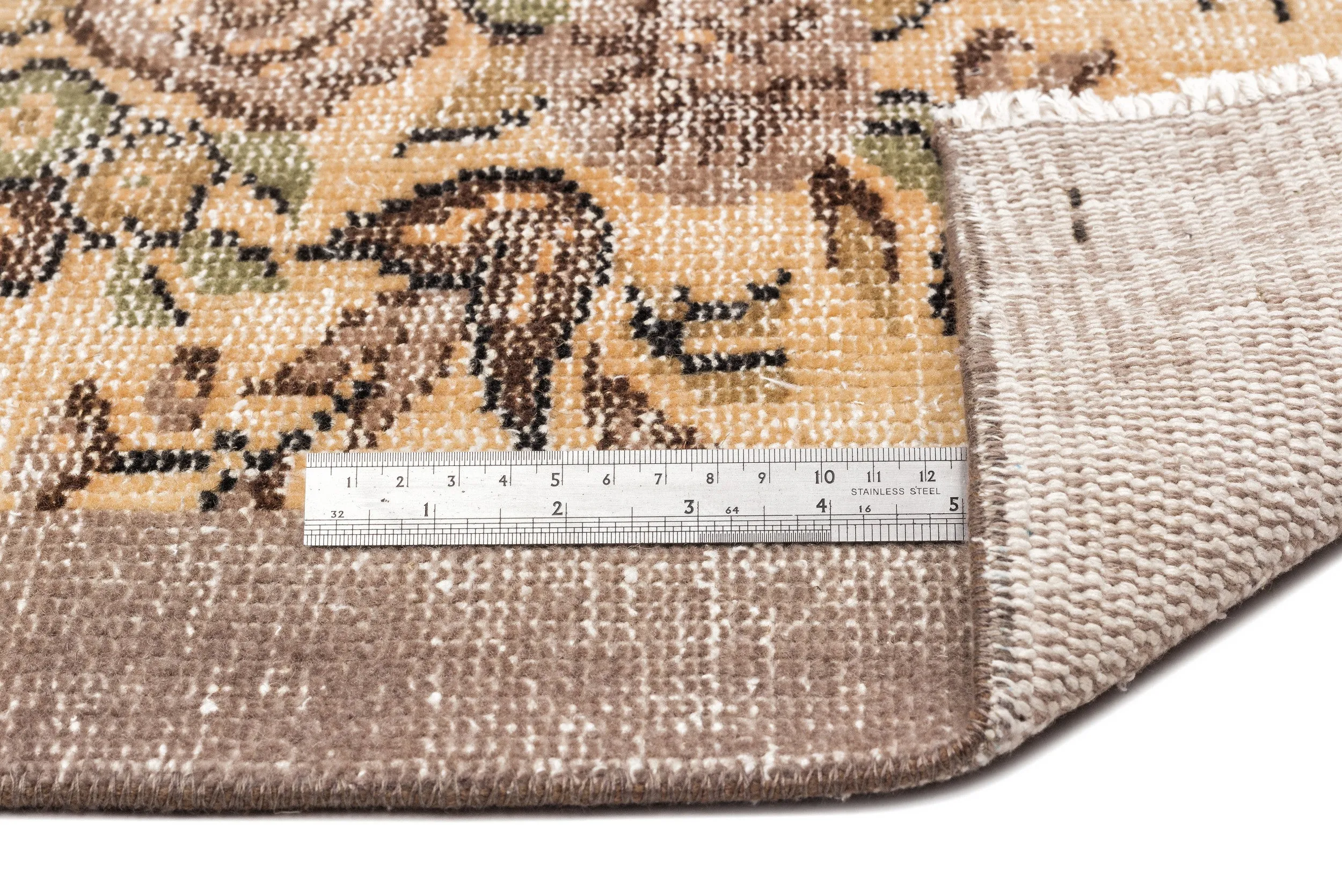 Retro Design Naturel Over Dyed Vintage Rug 5'9'' x 8'6'' ft 175 x 258 cm